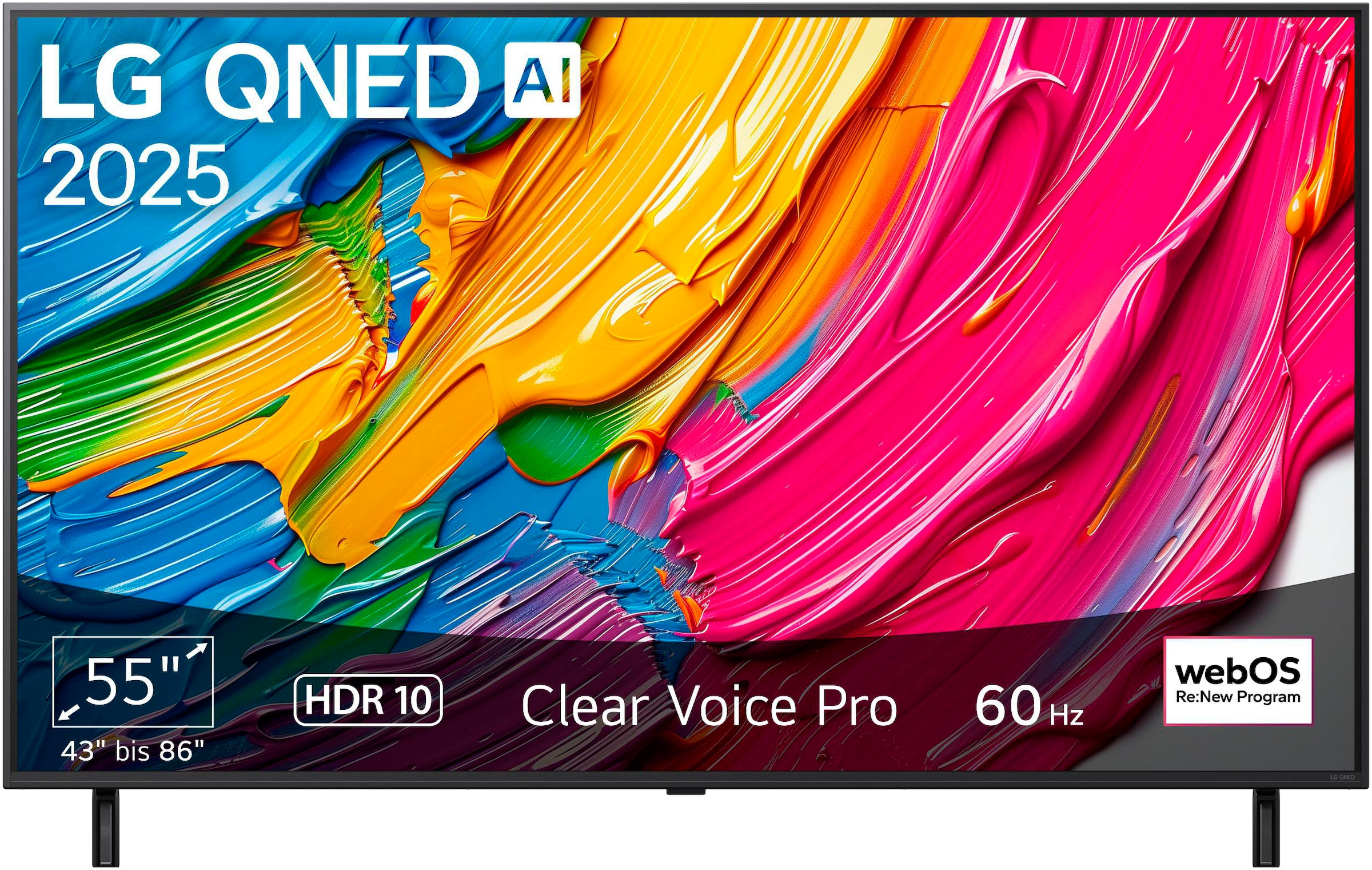 LG QNED-Fernseher »55QNED80A6A« 139 cm/55 ′′ Smart-TV schwarz α7 Gen8 4K AI-Prozessor mit vielen AI-Funktionen für bestmögliche Bildqualität und...