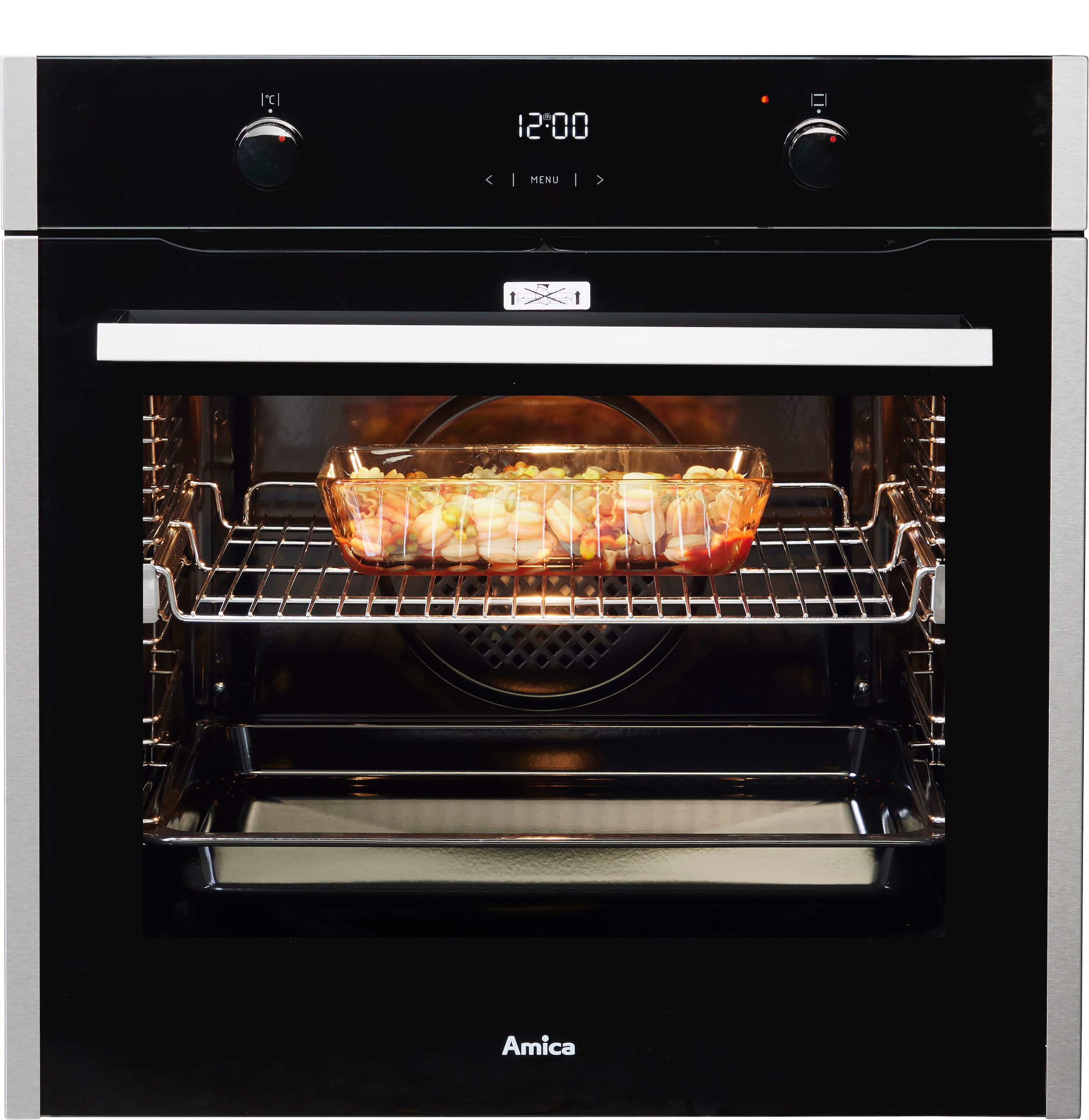 Amica Einbaubackofen »EBX 944 710 E«, EBX 944 710 E, mit 1-fach-Teleskopauszug, Steam Clean