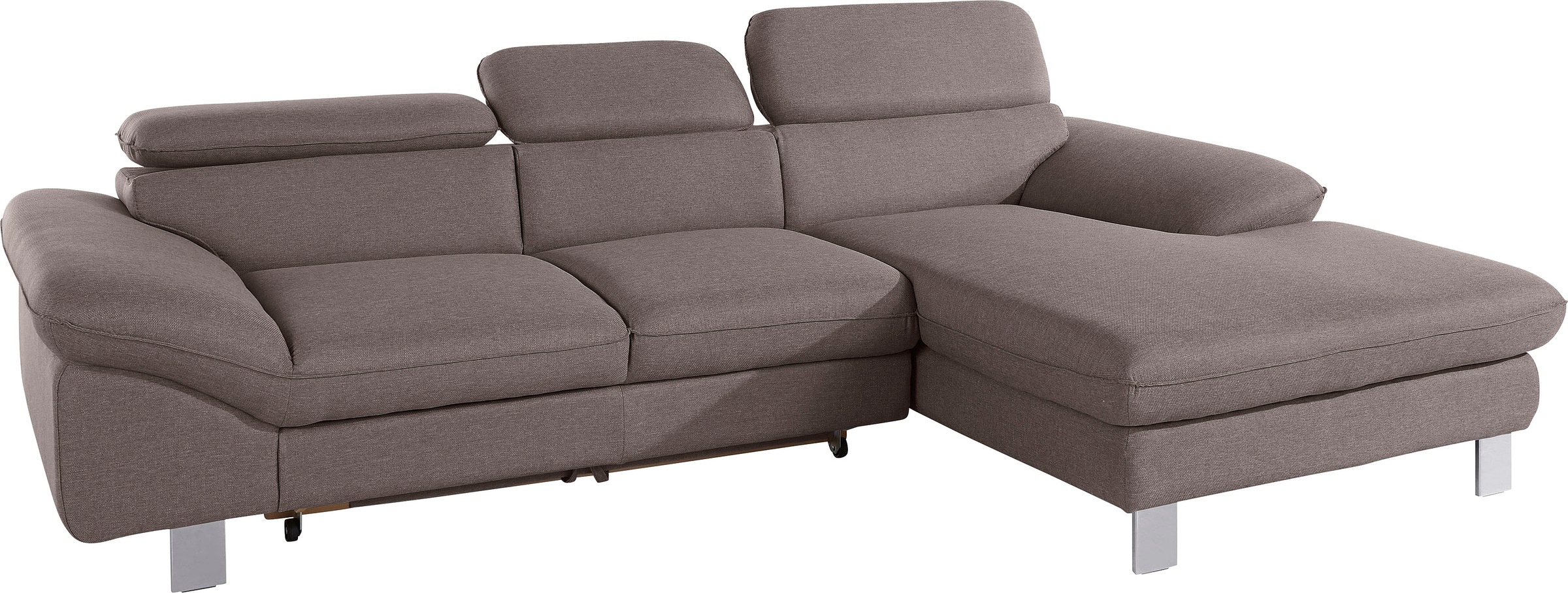 COTTA Polstergarnitur »Driver L-Form«, (Set, 2 tlg.), Set bestehend aus: Ecksofa mit Kopfteilverstellung & Hocker