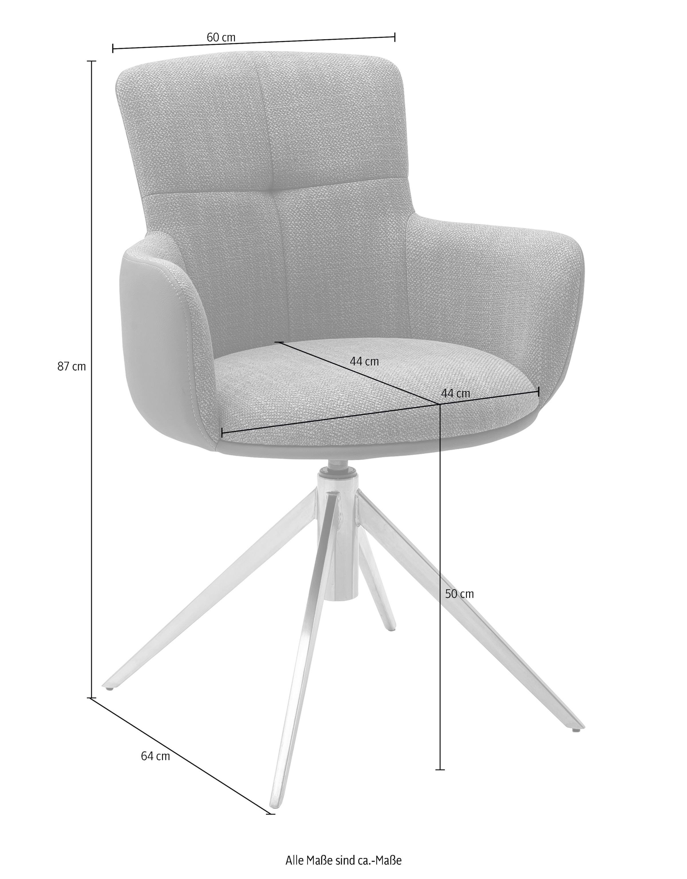 120 drehbar (Set), kg St., Nivellierung, 360° Stuhl mit Set 2 bis MCA kaufen »Mecana«, 2er furniture Materialmix, Esszimmerstuhl online