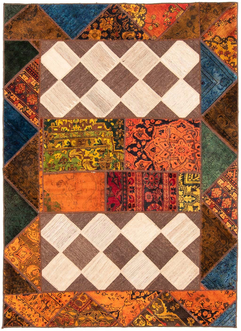 morgenland Teppich »Patchwork - 229 x 163 cm - mehrfarbig«, rechteckig, 7 m günstig online kaufen