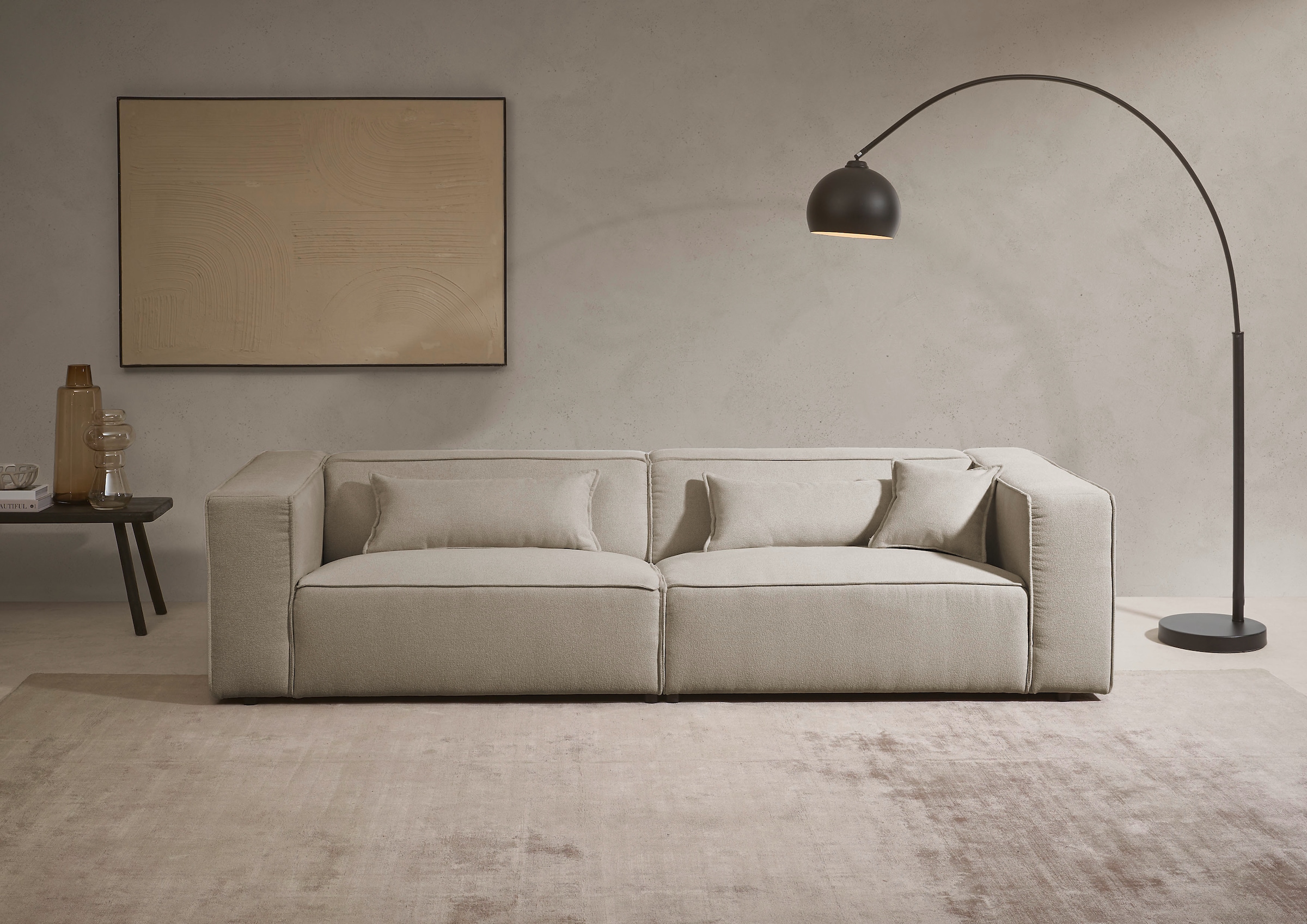LeGer Home by Lena Gercke 3-Sitzer »PIARA, Couch mit Kedernaht, Sofa in Cor günstig online kaufen
