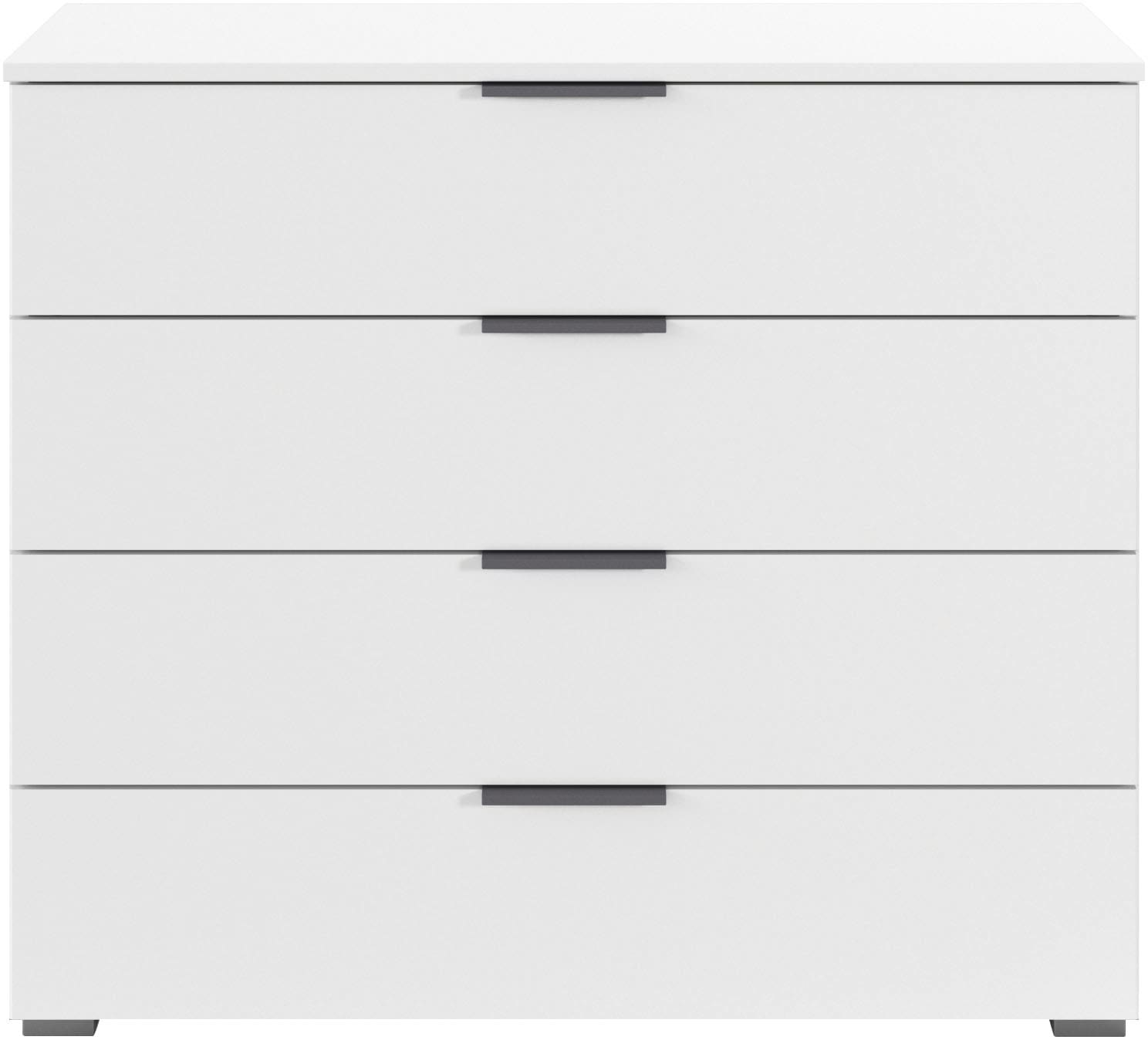 rauch Schubkastenkommode »Sideboard Schubladenkommode AGORDO mit Dekor- oder Hochglanzfront«, (in zwei Griff-Farben, Breite 80 cm inkl. Soft-Close-Funktion), vier große und geräumige Schubladen mit viel Stauraum MADE IN GERMANY