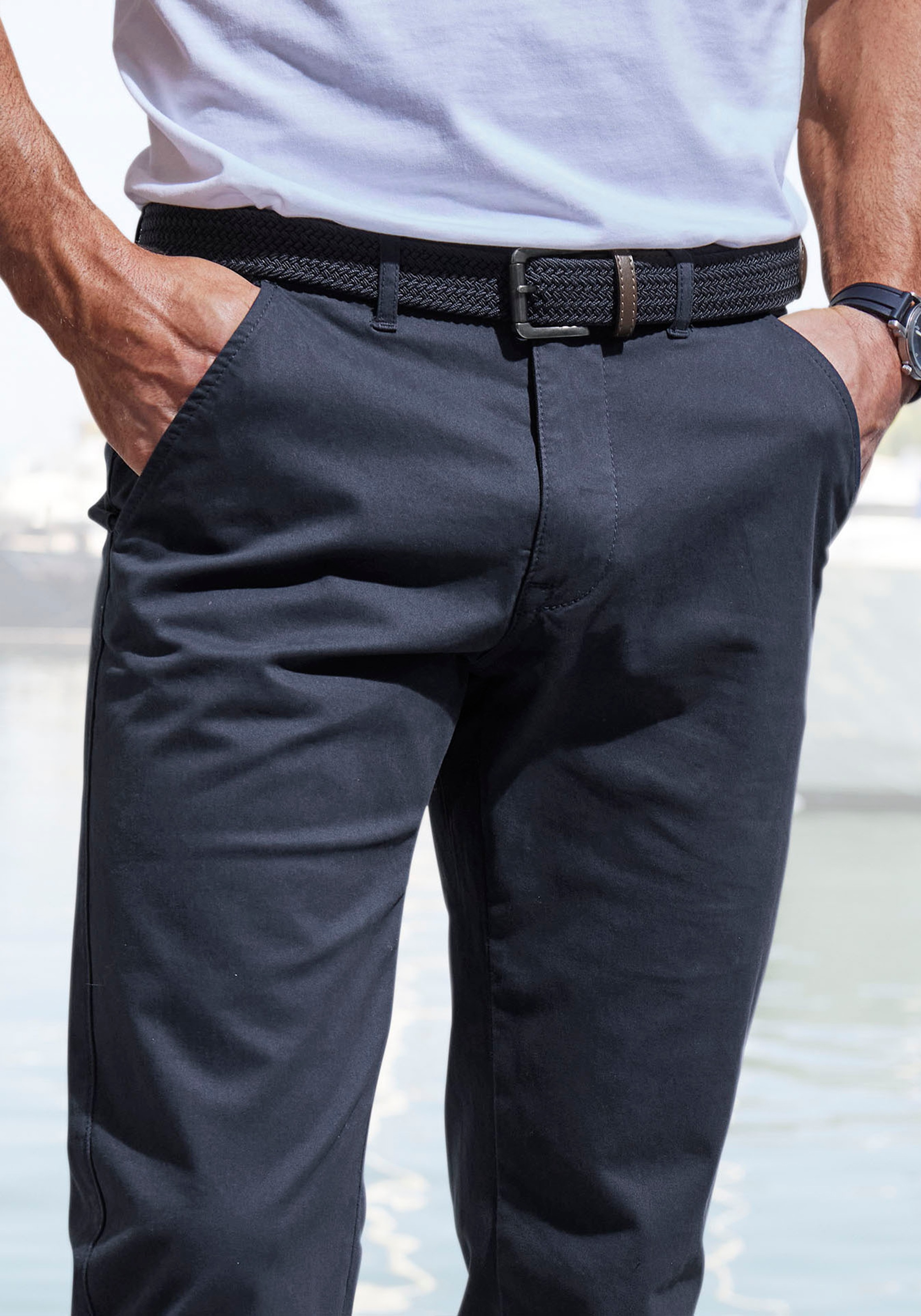John Devin Chinohose »regular-fit«, aus elastischer Baumwoll-Qualität