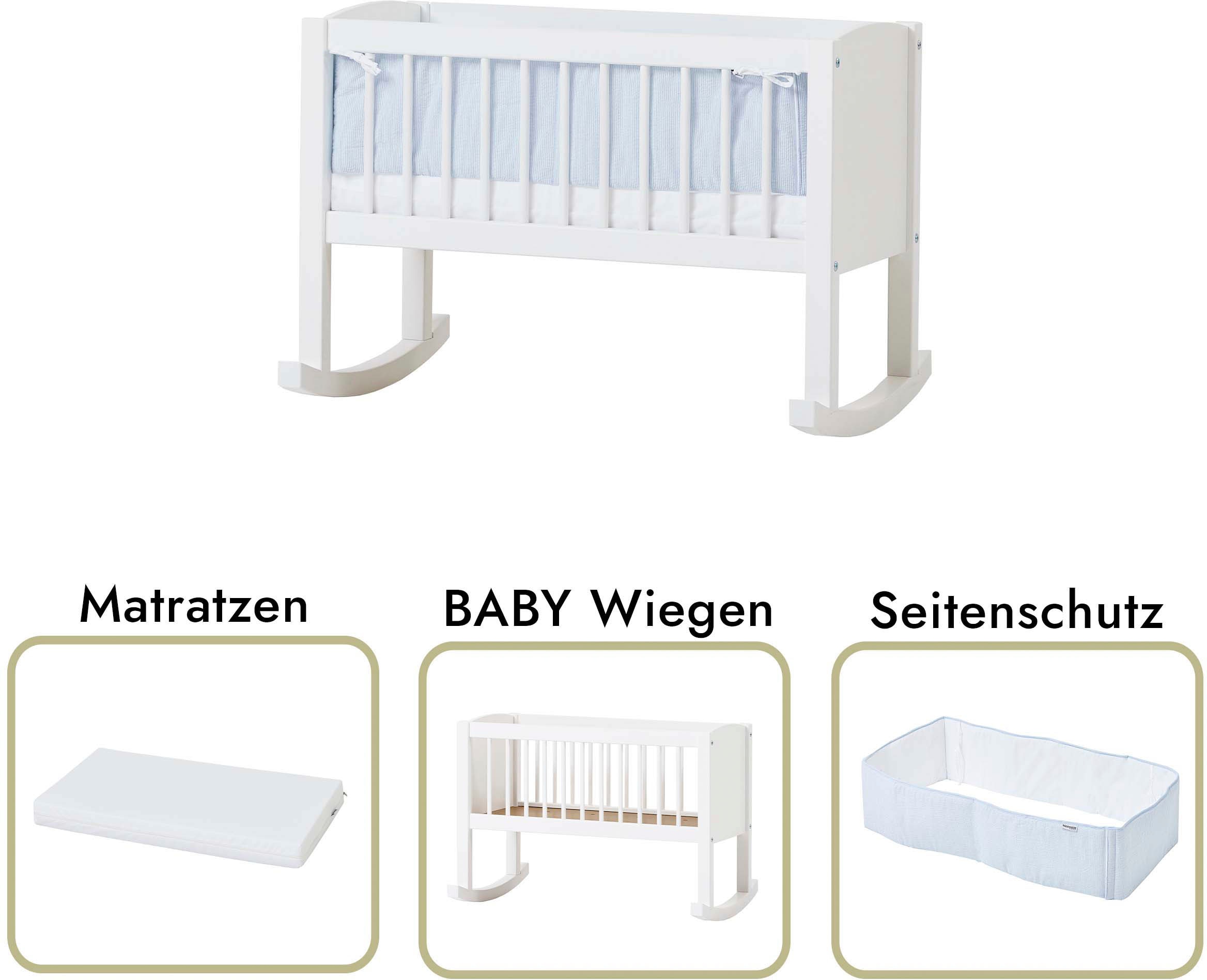 Hoppekids Stubenbett, umbaubar zu Sitzbank, wahlweise mit Matratze & Zubehör