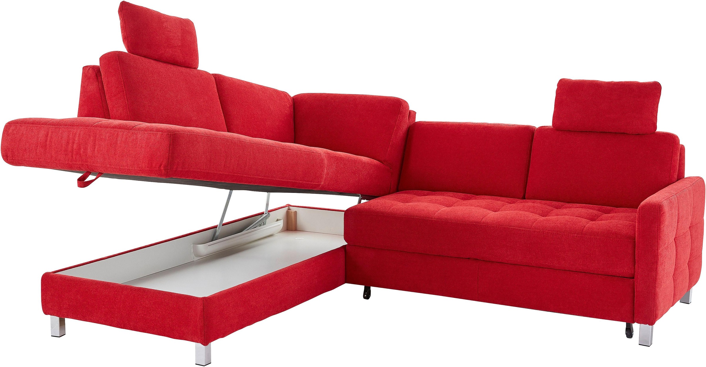 sit&more Ecksofa »Pablo L-Form«, wahlweise mit Bettfunktion