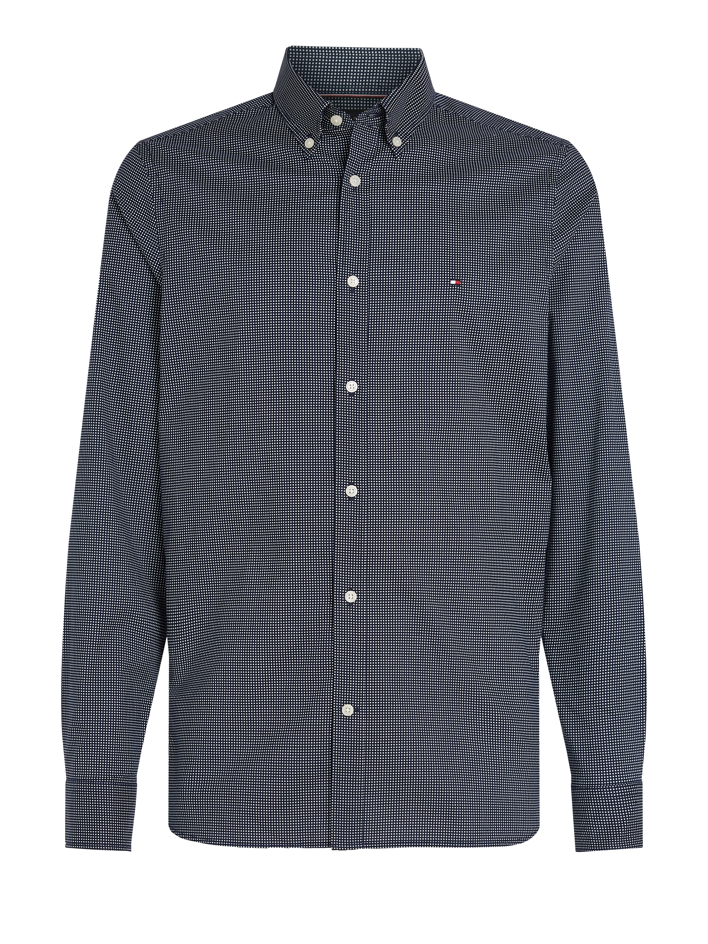 Tommy Hilfiger Businesshemd »MICRO PRINT SF SHIRT«, kleinkariert gemustert