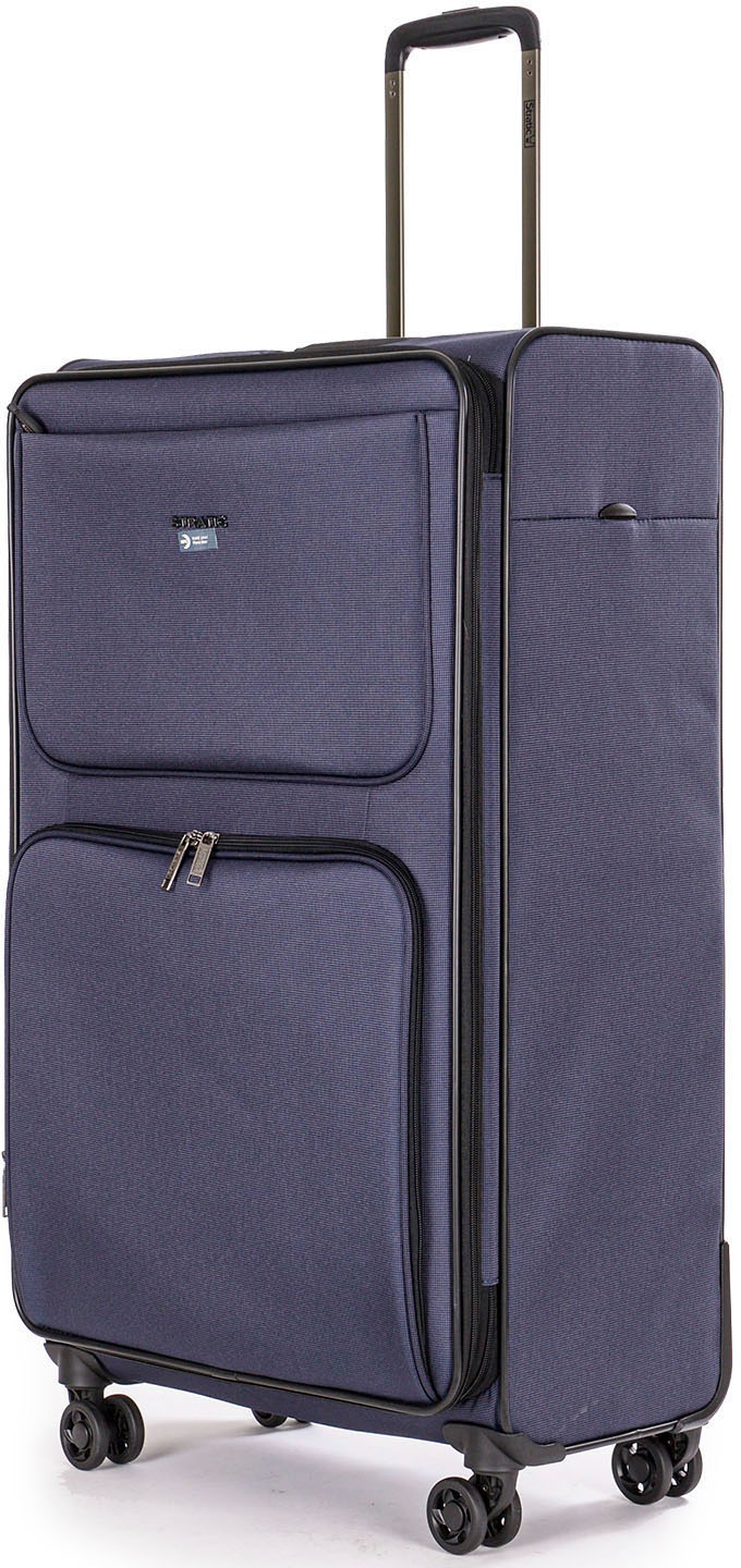 Stratic Weichgepäck-Trolley »Bendigo Light + L, navy«, 4 Rollen, Reisekoffer großer Koffer Aufgabegepäck TSA-Zahlenschloss