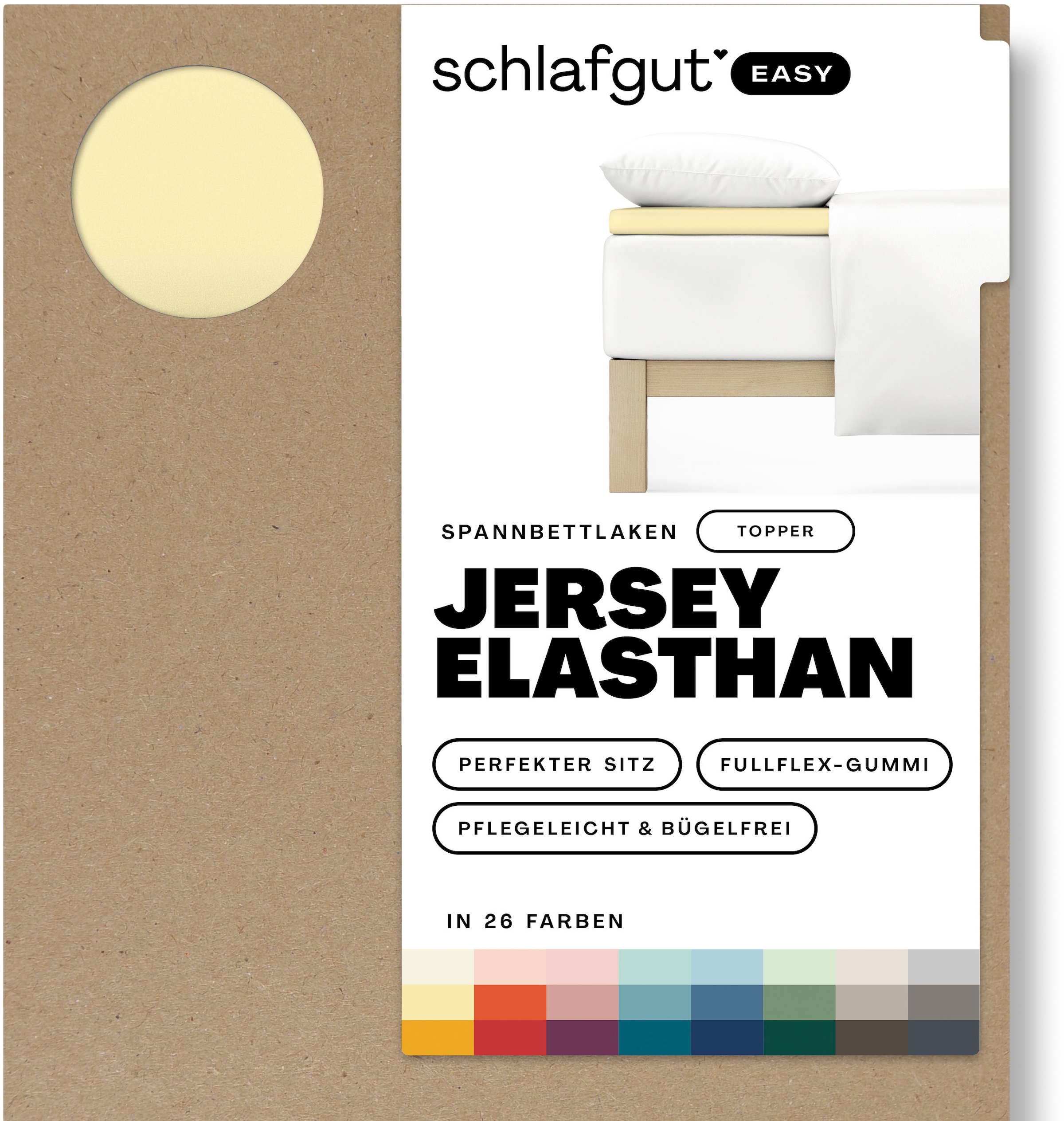 Schlafgut Spannbettlaken »EASY Jersey Elasthan Topper«, MADE IN GREEN by OE günstig online kaufen