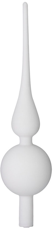 MAGIC by Inge Weihnachtsbaumkugel »Just White, Weihnachtsdeko, Christbaumschmuck«, (Set, 46 St.), Christbaumkugeln aus Glas, 45 Kugeln Ø ca. 4-6 cm, inkl. Spitze 28 cm