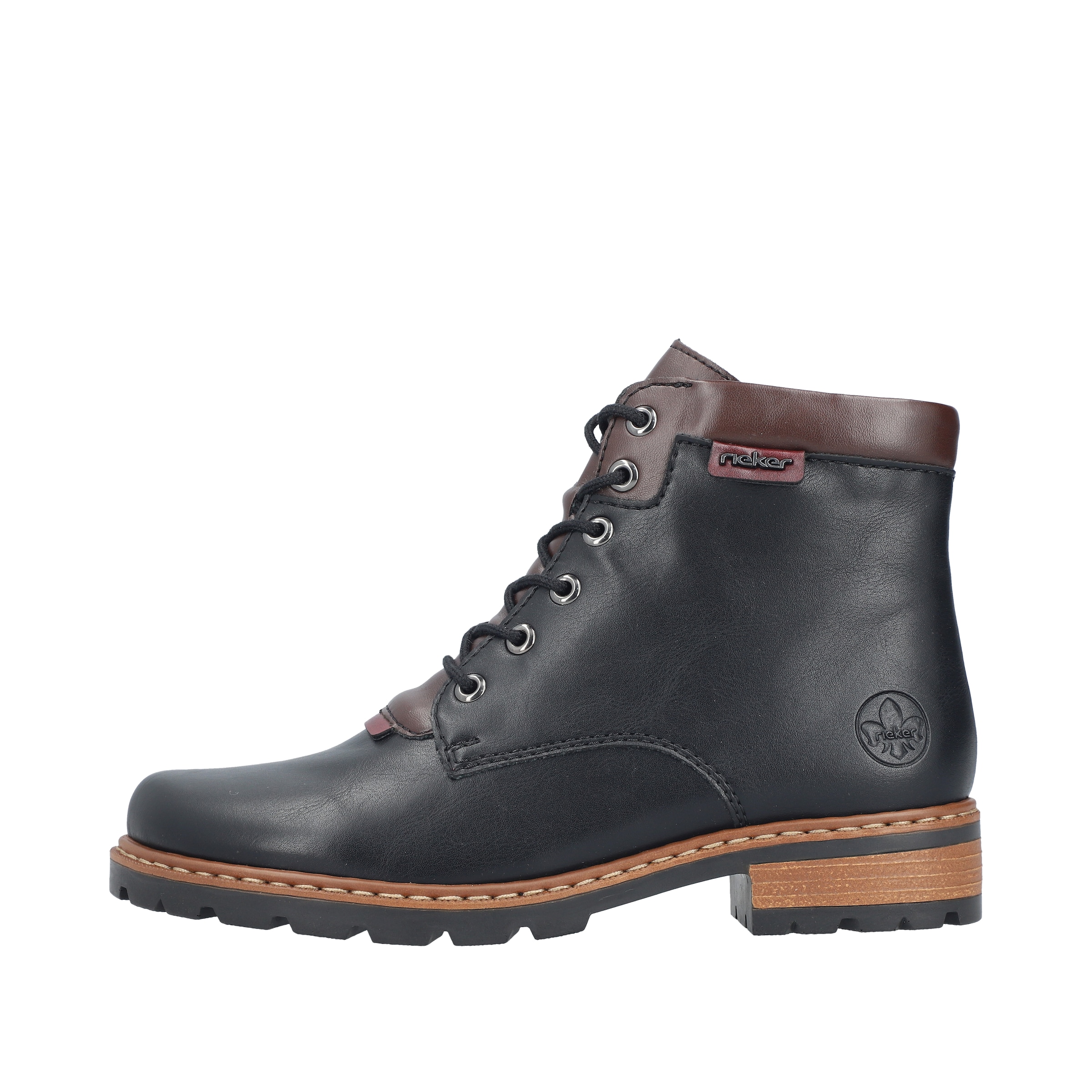 Rieker Schnürstiefelette  Schnürboots, Herbst-Stiefelette in mehrfarbiger Optik