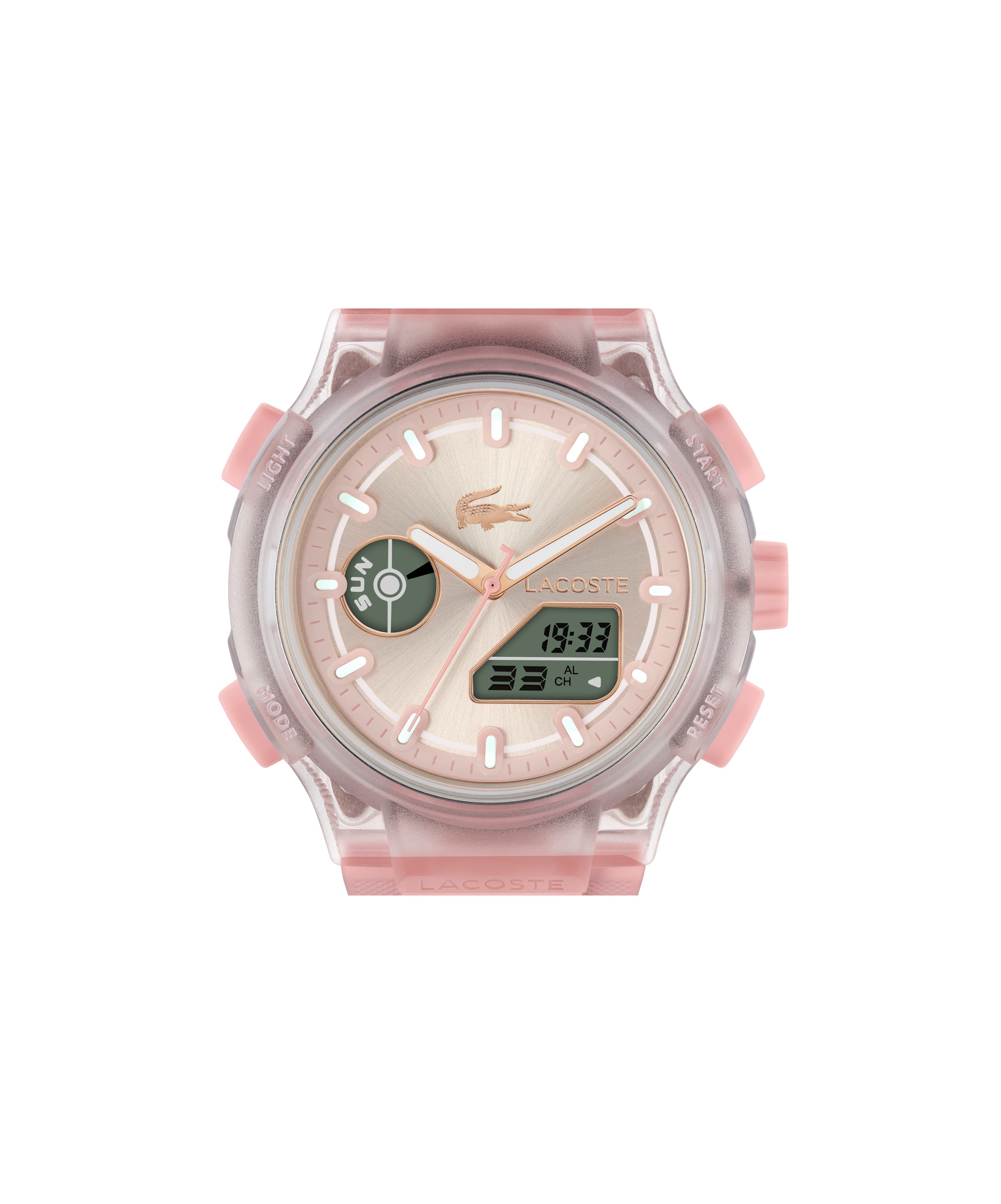 Lacoste Digitaluhr »LC33« Quarzuhr, Armbanduhr, Damenuhr, Herrenuhr, Silikonarmband, analog