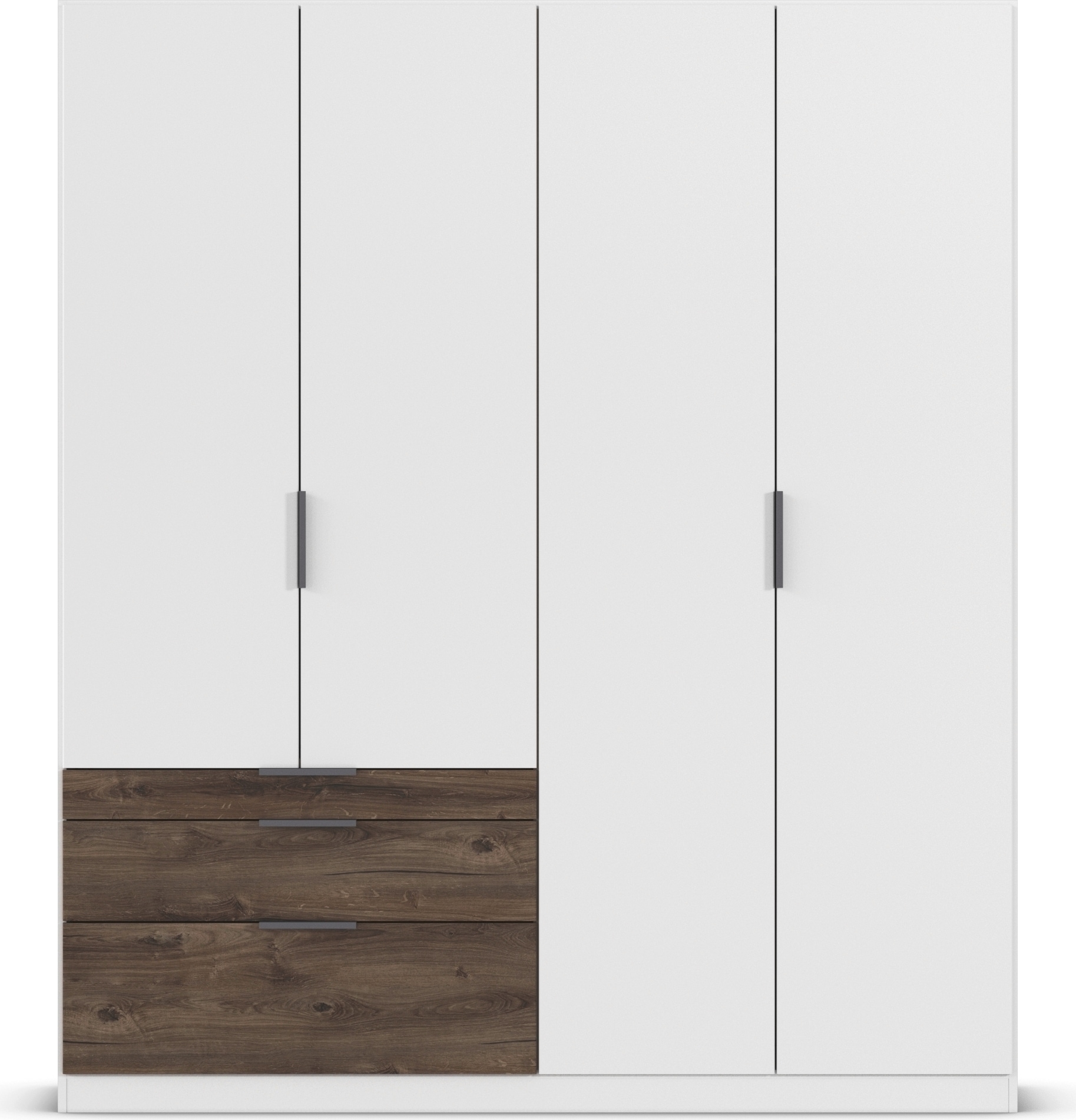 rauch Kleiderschrank »Drehtürenschrank Schrank Garderobe Schlafzimmerschrank KODA«, (oberer Schubkasten mit praktischer Inneneinteilung), mit asymmetrisch angeordneten Schubladen MADE IN GERMANY