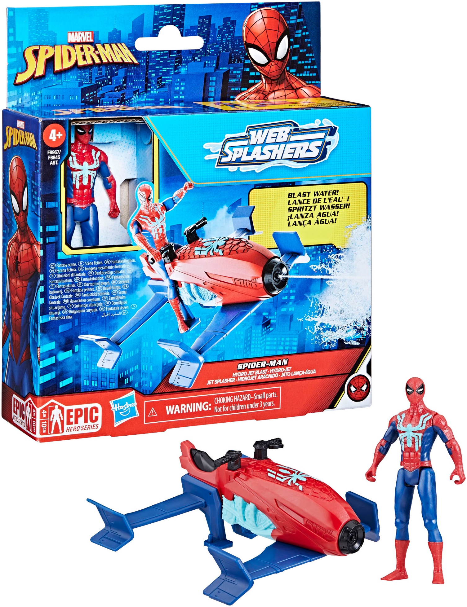 Hasbro Actionfigur »Marvel Spider-Man, Spider-Man Jet Splasher«, Spritzt Wasser