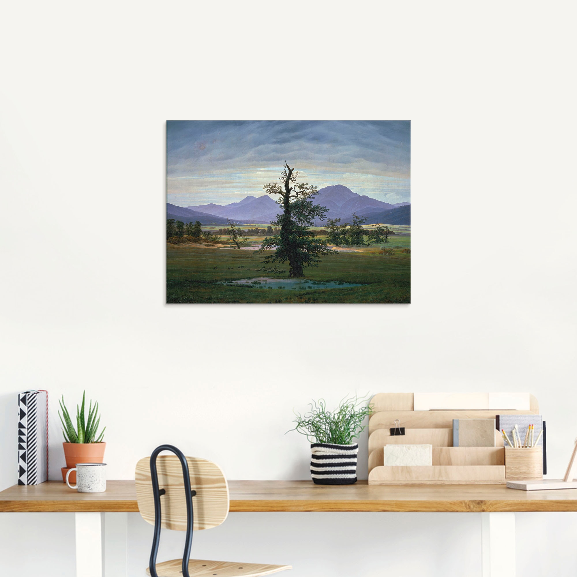 Artland Glasbild »Der einsame Baum«, Wiesen & Bäume, (1 St.), in verschiedenen Größen