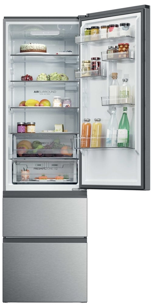 Haier Kühl-/Gefrierkombination »HTR3620CNMP« 205 cm hoch 59,5 cm breit Easy Access-Gefrierschubladen: Alles schnell gefunden