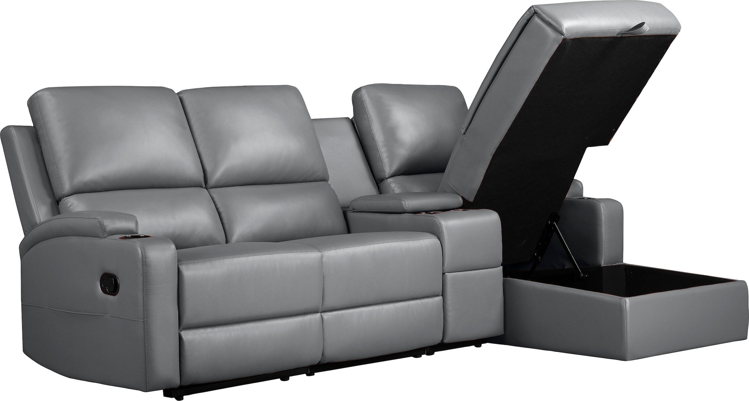 Home affaire Ecksofa »Napori Multimediasofa, 3er Kinosessel XXL, L-Form,«, Kinosofa mit Relaxfunktion, Getränkehalter, Staufach und Staukasten