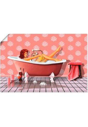 Artland Wandbild »Pin Up Girl beim Badevergnügen«, Frau, (1 St.), in vielen Größen &... kaufen