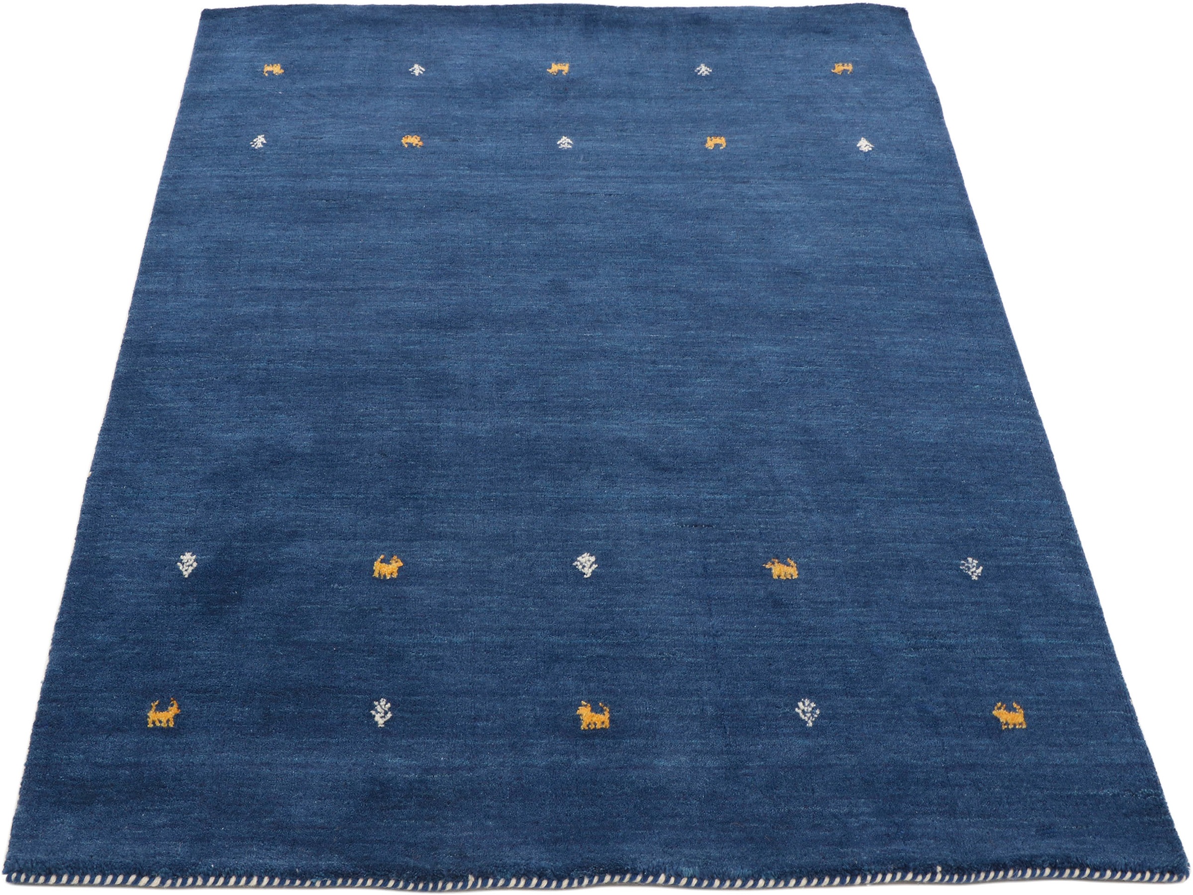 carpetfine Wollteppich »Gabbeh Uni, auch als Läufer und Rund erhältlich«, r günstig online kaufen