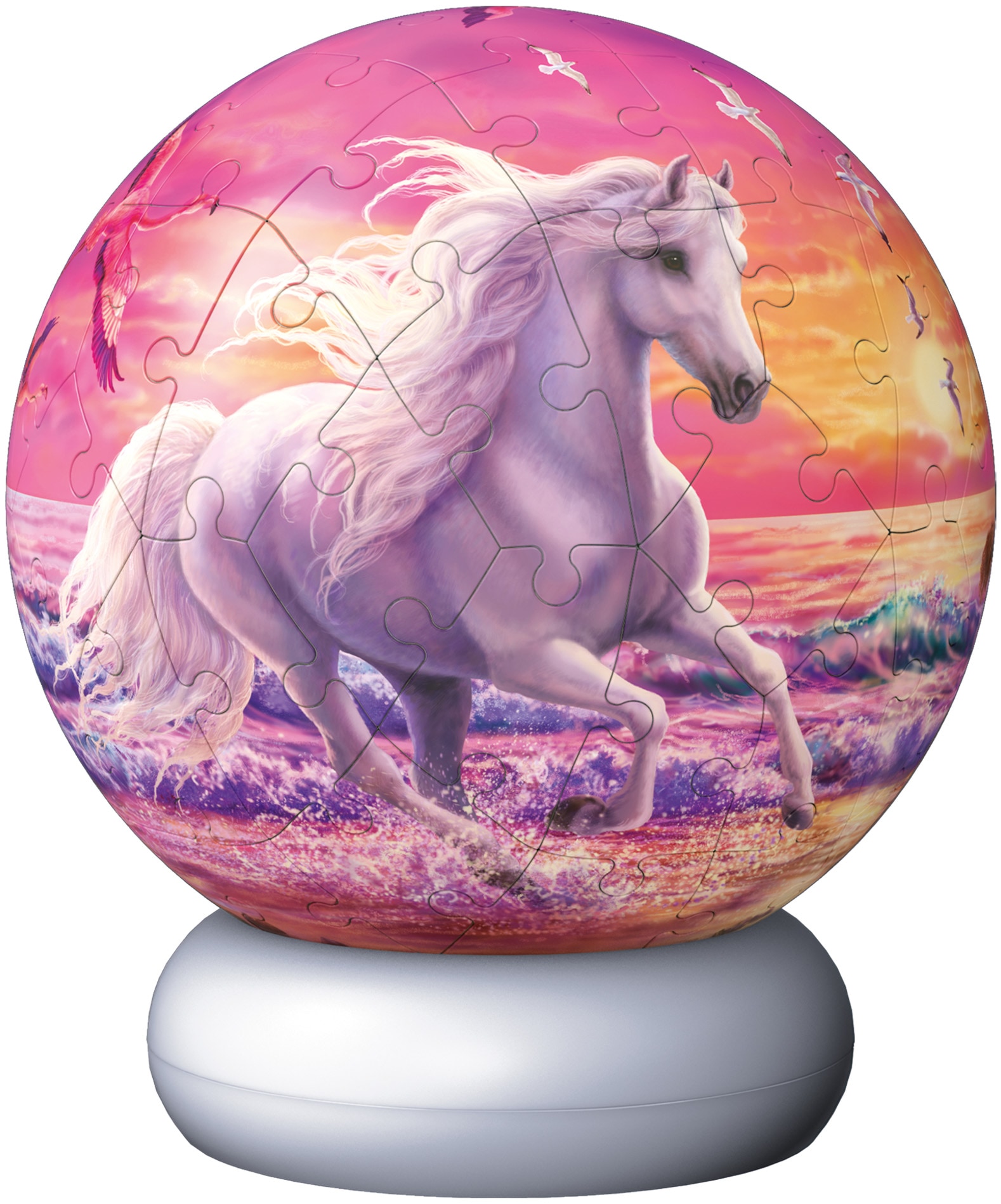Ravensburger Puzzleball »Nachtlicht Pferde am Strand« beleuchtet
