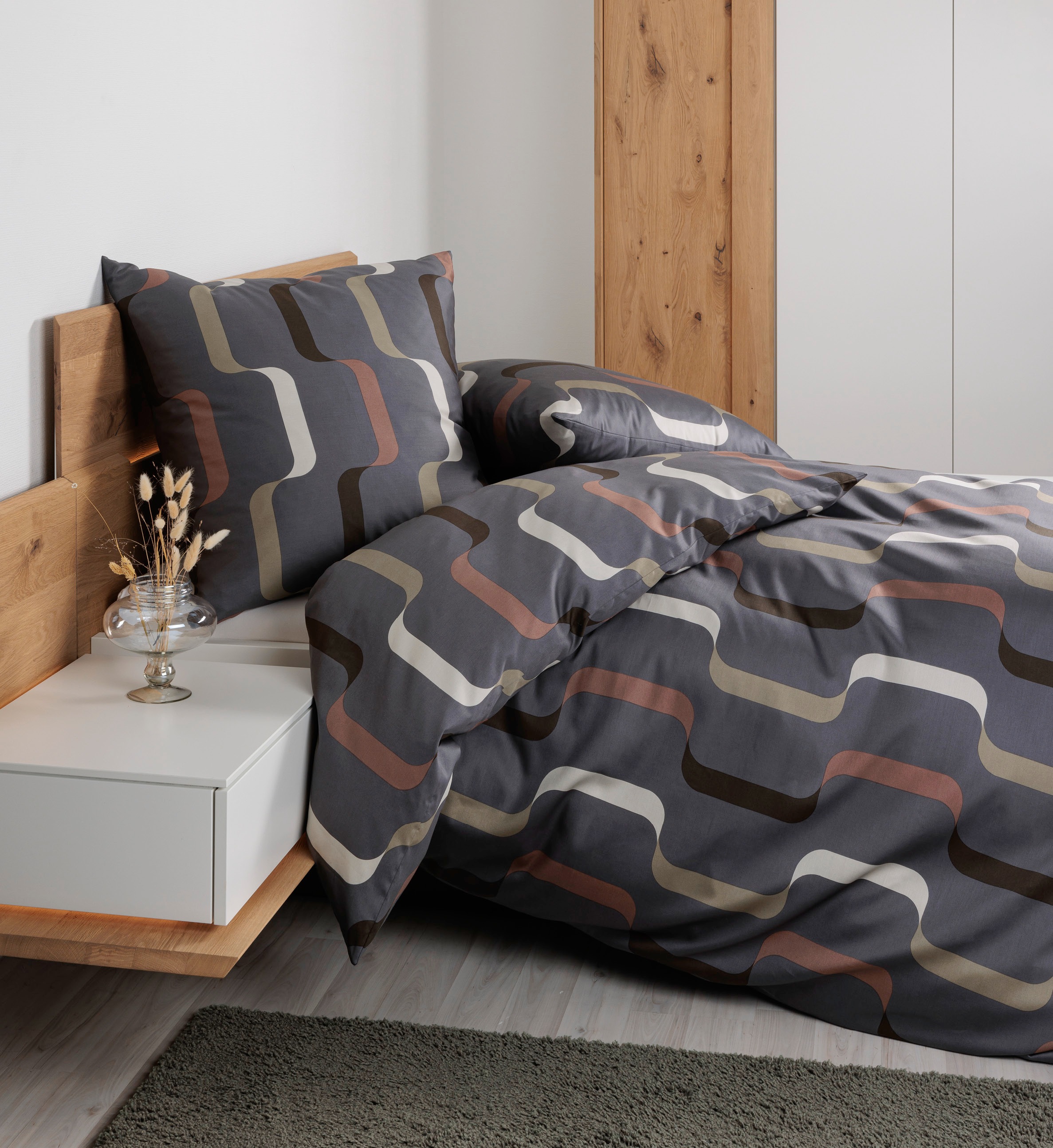 Janine Bettwäsche »Mako-Satin87107 0«, mit Reissverschluss günstig online kaufen