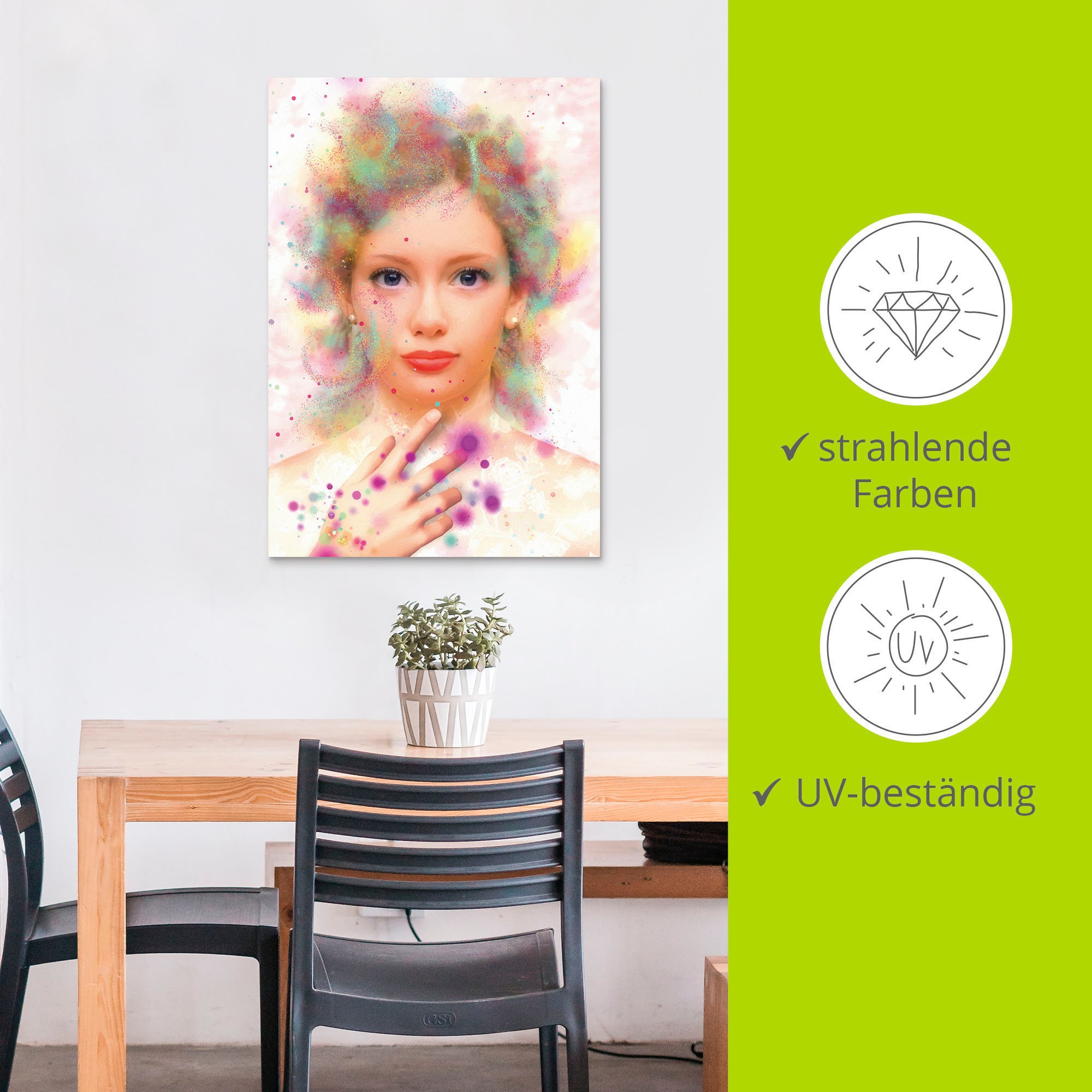Artland Wandbild »Seelenfarben«, Bilder von Frauen, (1 St.), als Alubild, Leinwandbild, Wandaufkleber oder Poster in versch. Größen