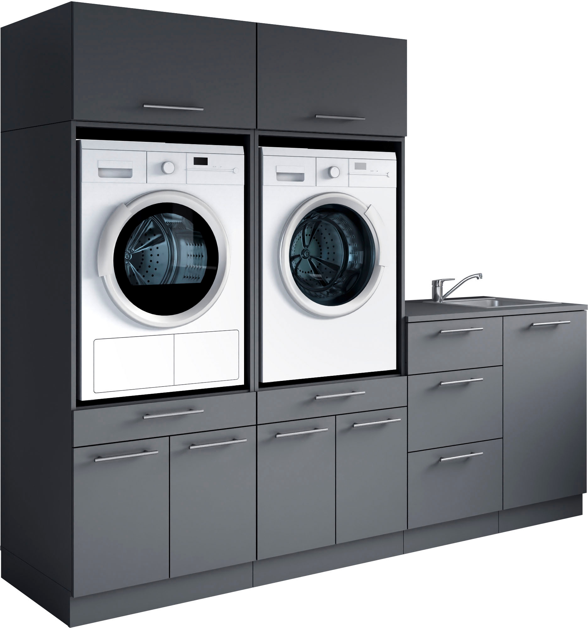 Laundreezy Mehrzweckschrank-Set »Laundreezy, 6-tlg. Mehrzweckschrank-Set B/H/T 236/200/68 cm« 6 Stk. tlg.