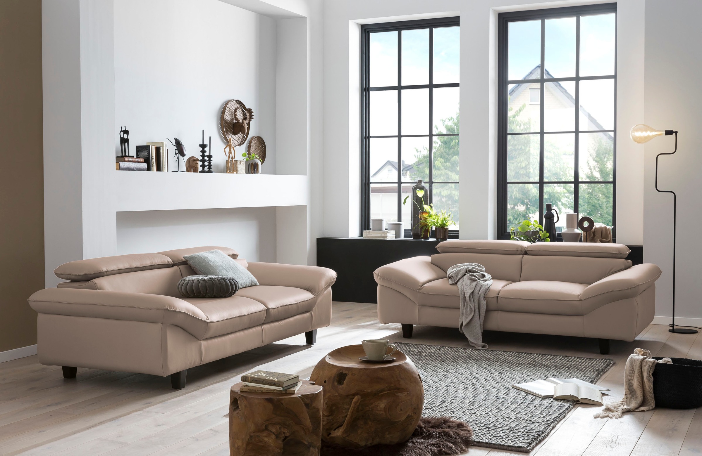 Home affaire 2-Sitzer »Pilot«, Big-Sofa mit Kopfteilverstellung