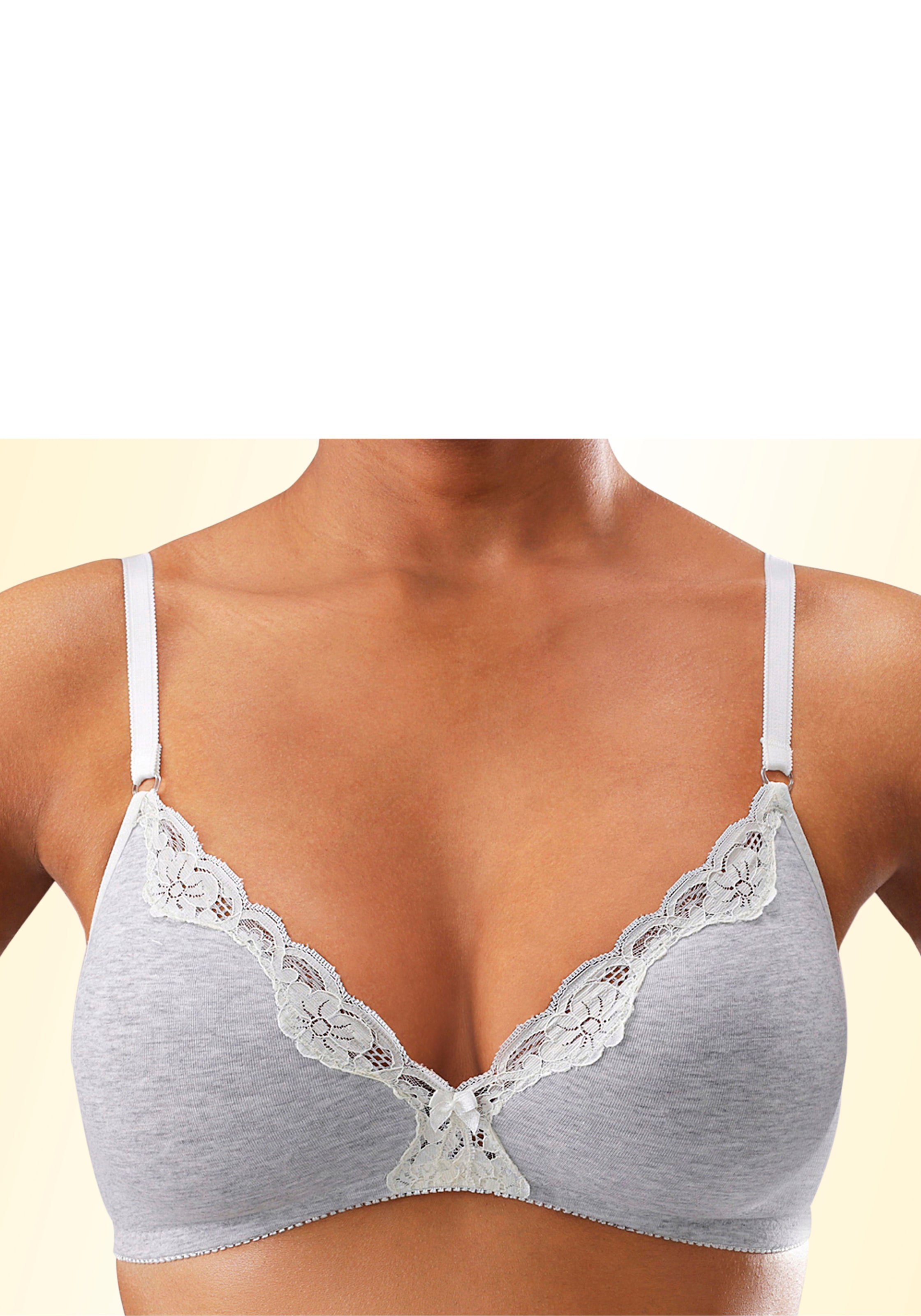petite fleur Bralette-BH, ohne Bügel aus Baumwolle mit Spitze