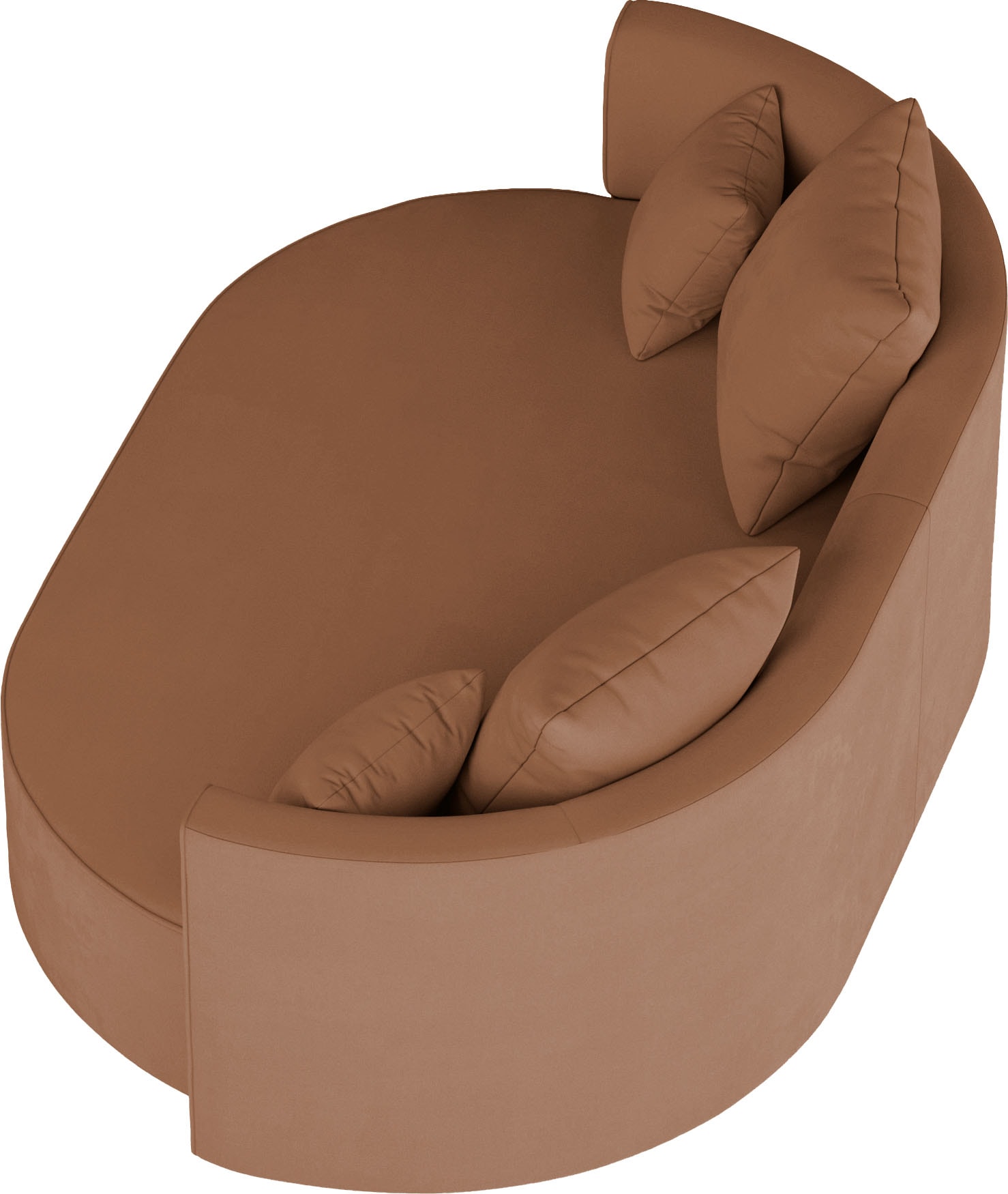 LeGer Home by Lena Gercke 2,5-Sitzer »ISALIE, rundes Loungesofa, mit Kissen, perfekt gepolstert«, moderne Stoffe, mit 4 Zierkissen, extra große Sitzfläche