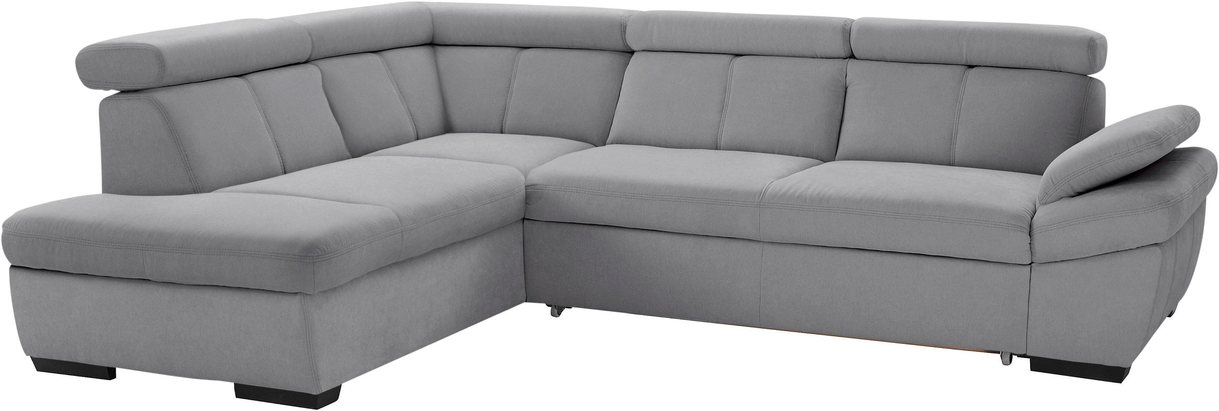 exxpo - sofa fashion Ecksofa »Salerno, klassisch modernes Funktionssofa, hoher Sitzkomfort, L-Form«, inkl. Kopf- und Armteilverstellung, wahlweise mit Bettfunktion