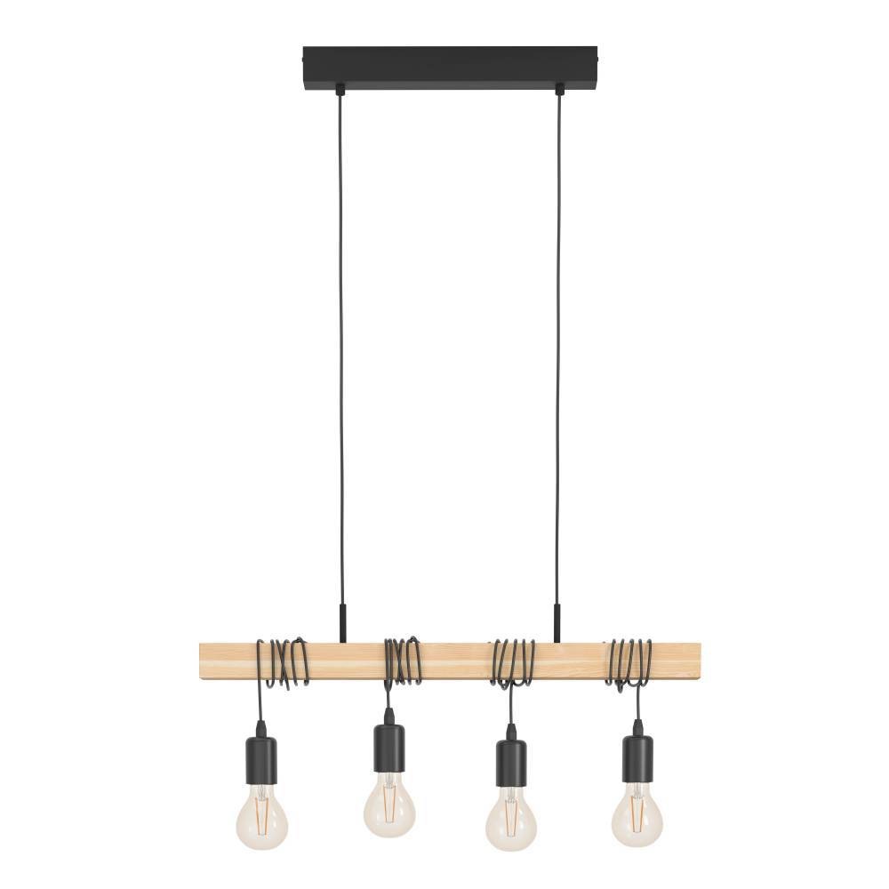 EGLO Hängeleuchte »TOWNSHEND«, 4 flammig, Leuchtmittel E27 | ohne Leuchtmittel, Wohnzimmer, Esszimmer, 4-flammig, 110x10,5x70cm