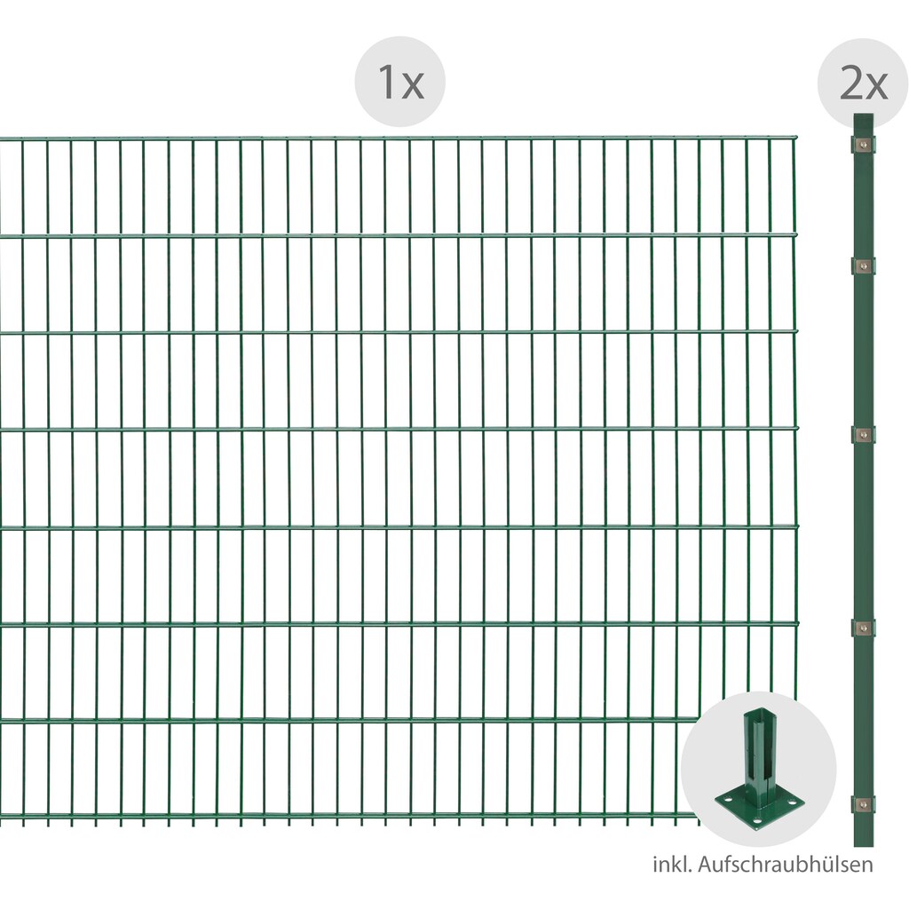 Arvotec Doppelstabmattenzaun »ESSENTIAL 143 zum Aufschrauben«