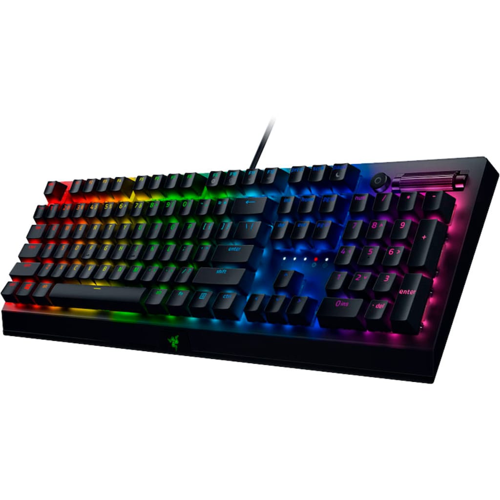 RAZER Gaming-Tastatur »BlackWidow V3 Green Switch«, (Fn-Tasten-Ziffernblock)