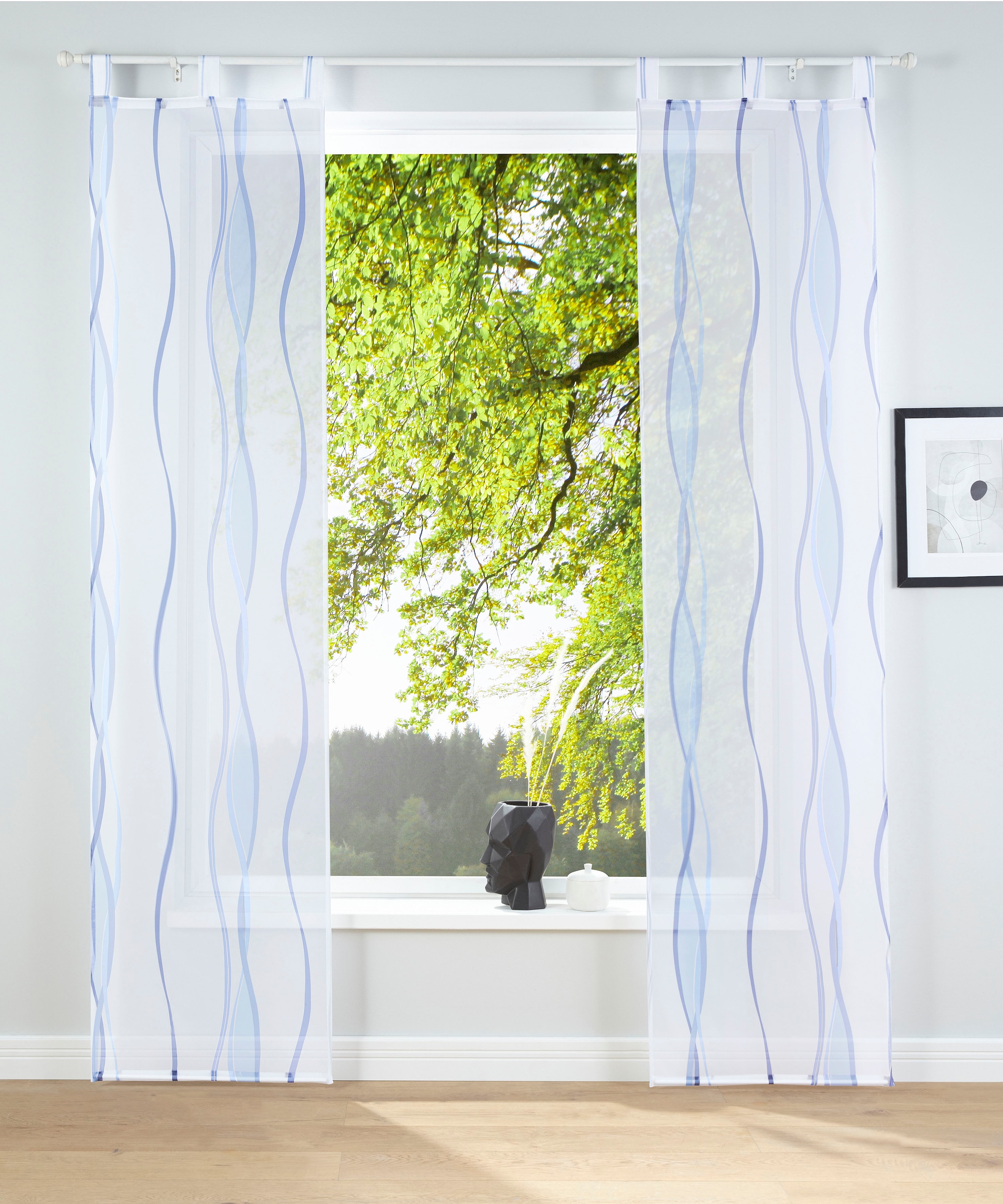 my home Schiebegardine »Dimona« Schlaufen 2 Stk. tlg. 2er-Set, Fertiggardin günstig online kaufen