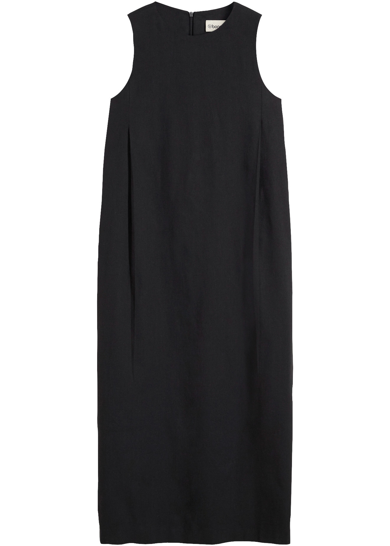 bonprix Midikleid ärmelloses Design, Oversize-Passform, runder Ausschnitt