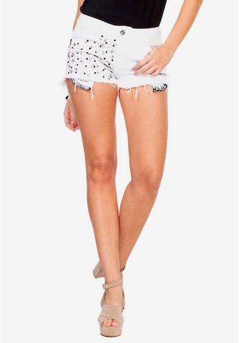 Cipo & Baxx Shorts, mit Glitzersteinchen und Nieten kaufen