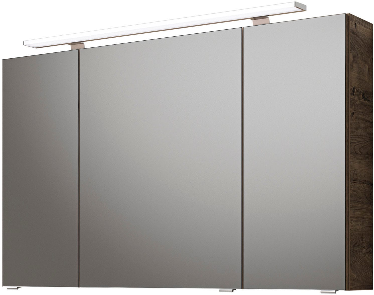 Saphir Badmöbel-Set »Serie 6025 2-teilig Mineralmarmor-Waschtisch mit LED-Spiegelschrank«, (2 St.), Waschplatz 117cm breit, 2 Schubladen, 3 Spiegel-Türen, inkl Türdämpfer