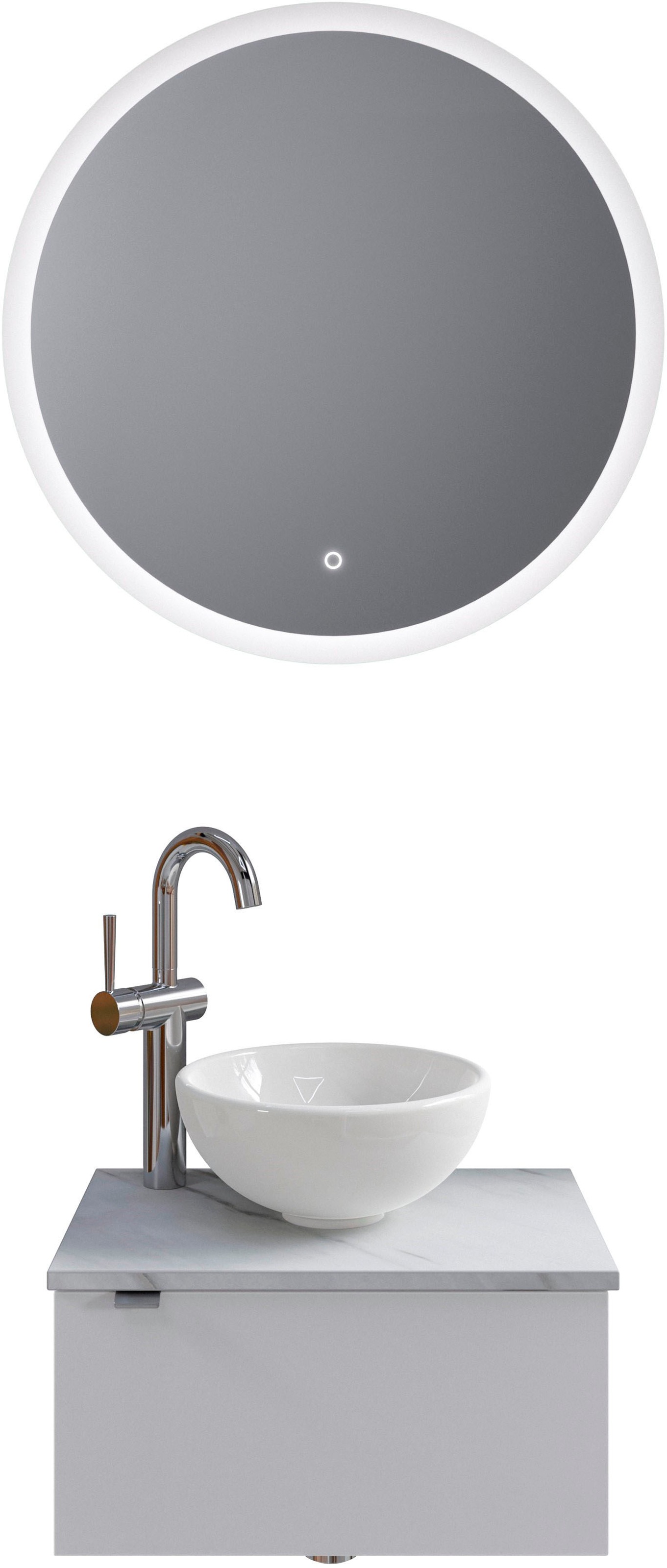 Saphir Badmöbel-Set »Serie 6915«, (4 St.), Gäste-Bad, mit LED-Spiegel und 1 günstig online kaufen