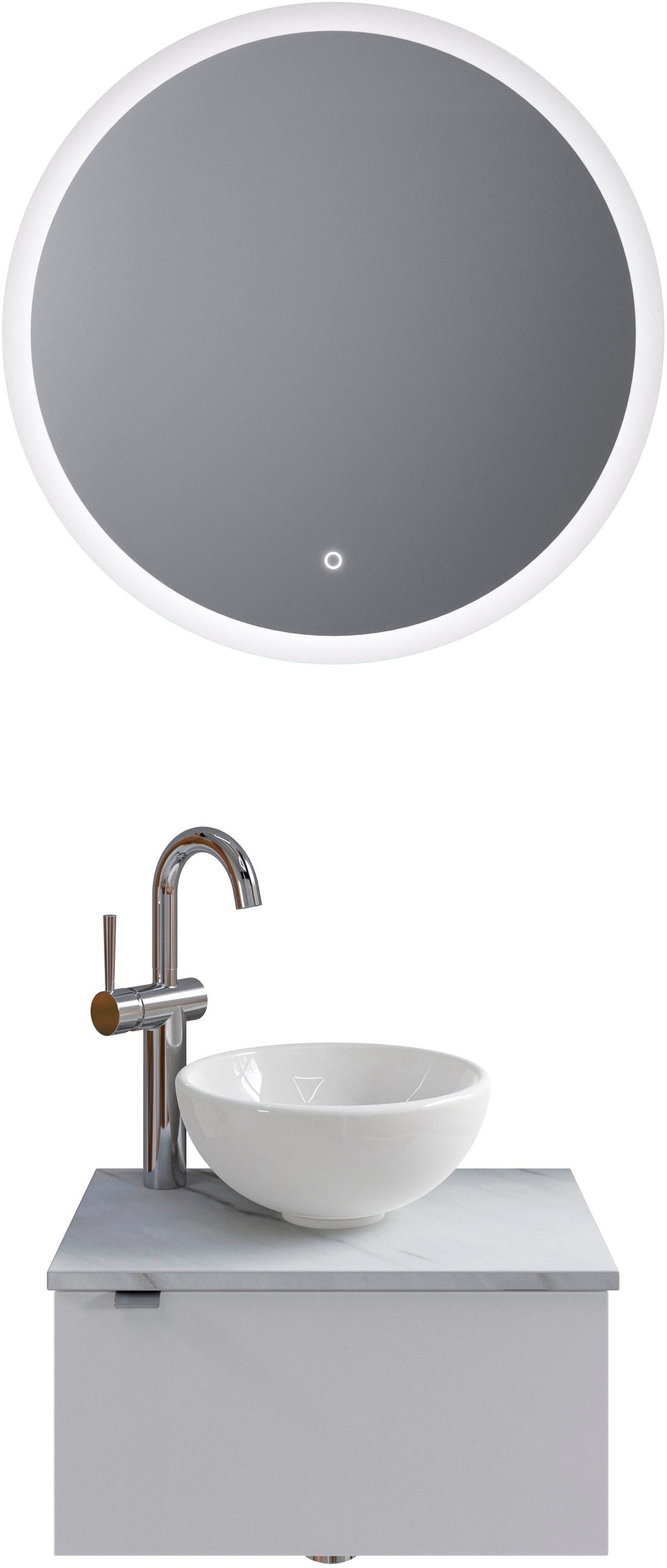 Saphir Badmöbel-Set »Serie 6915« 4 Stk. tlg. Gäste-Bad, mit LED-Spiegel und günstig online kaufen