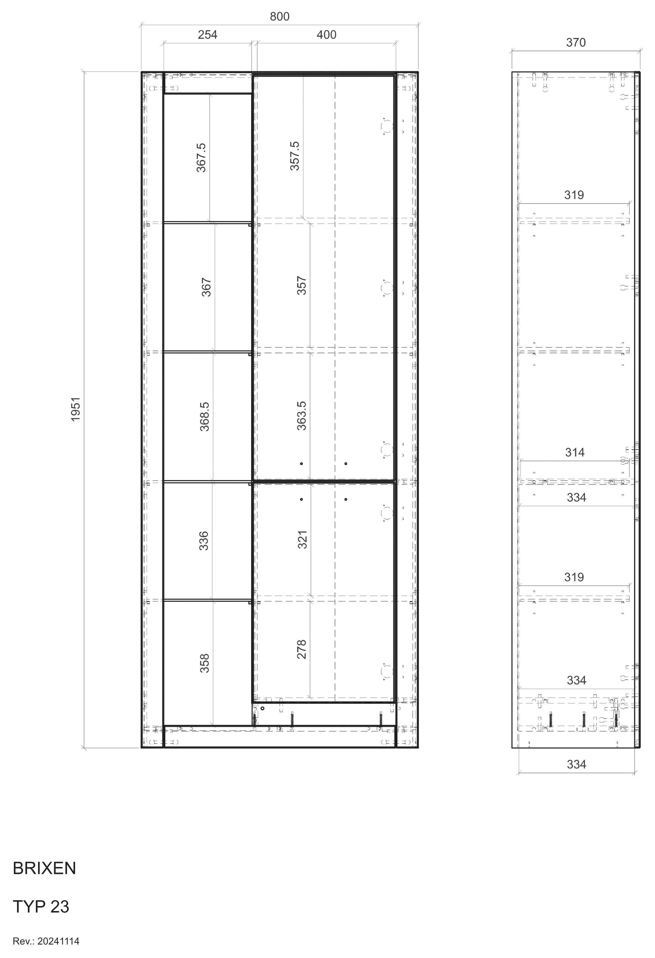 INOSIGN Vitrine »Brixen, Vitrinenschrank in Eiche Dekor, moderne Standvitrine«, Metallgriffe, ausreichend Stauraum, vielseitig einsetzbar, 80 cm breit