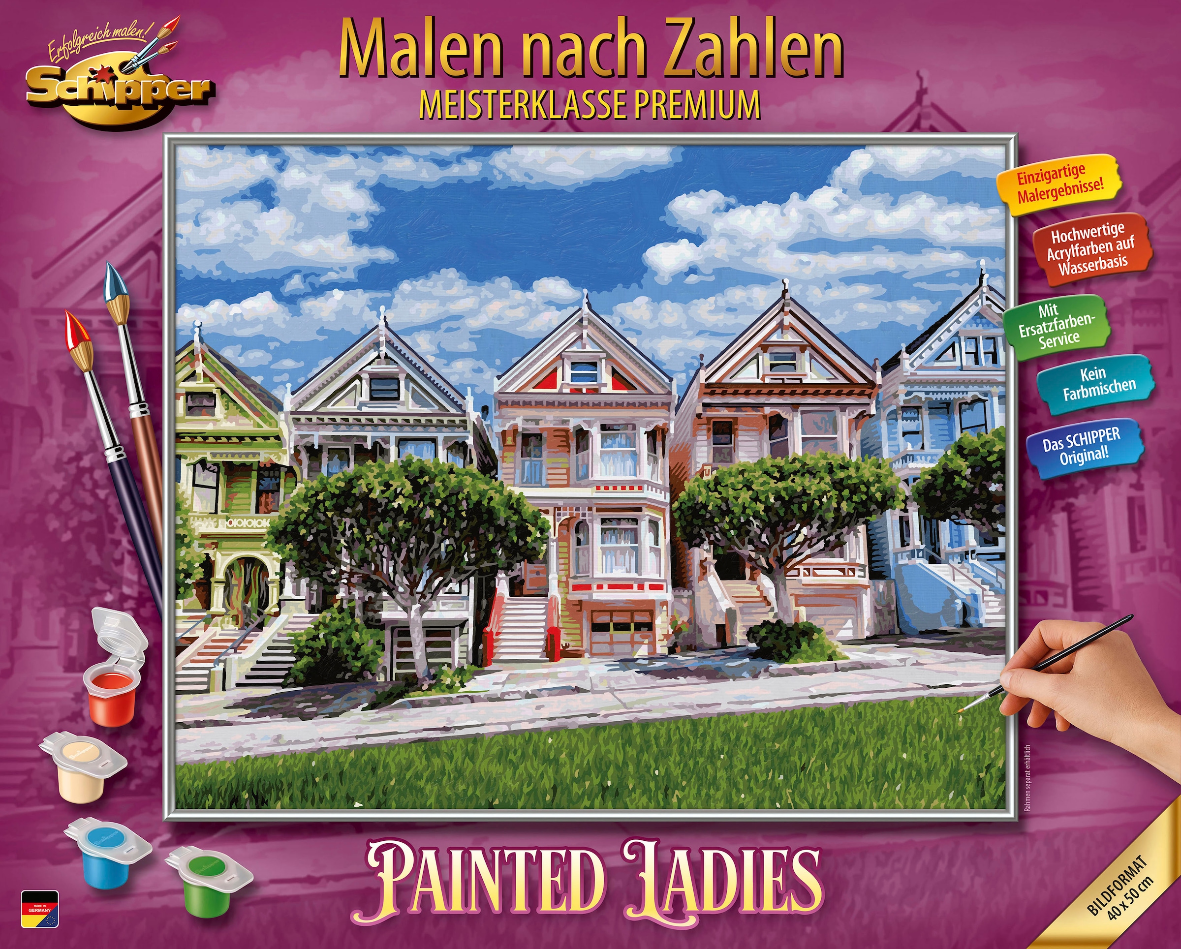 Malen nach Zahlen »Meisterklasse Premium - Painted Ladies«, Made in Germany