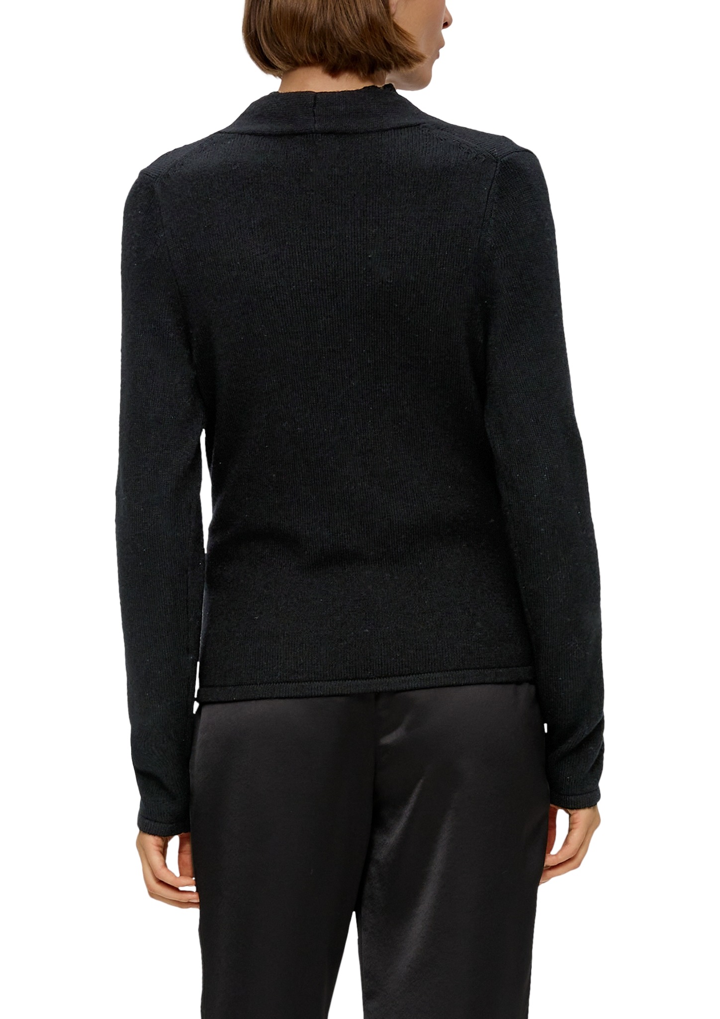 s.Oliver BLACK LABEL Strickpullover, in Wickel-Optik