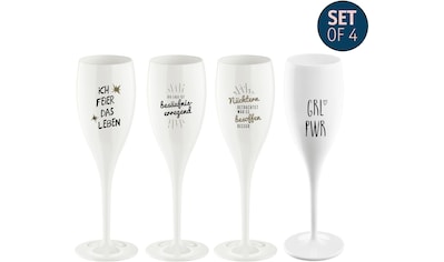 Sektglas »CHEERS No. 1 PARTY«, (Set, 4 tlg.)