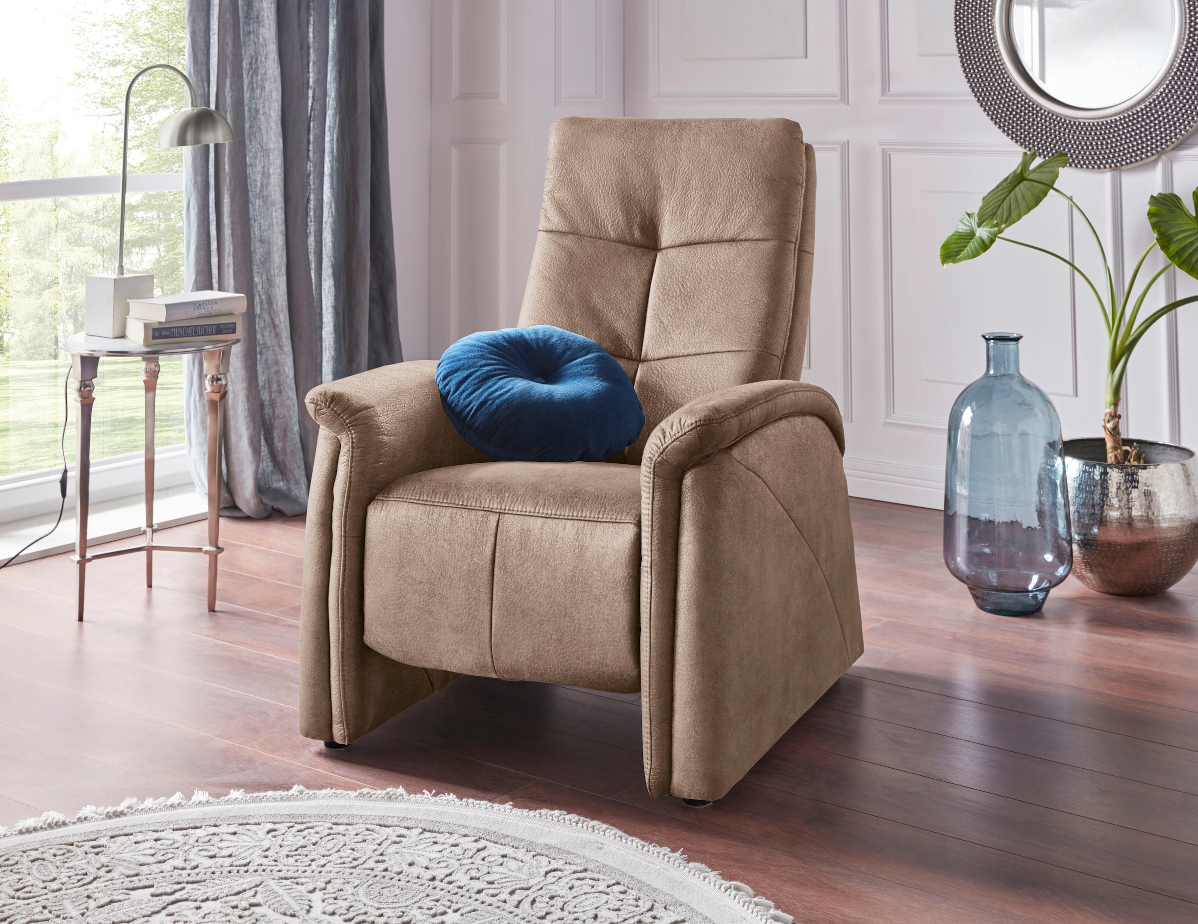 exxpo - sofa fashion Sessel »Tivoli, Hochlehnsessel, Relaxsessel, Kinosessel, bequem«, (Set), mit Relaxfunktion, schmale Armlehnen