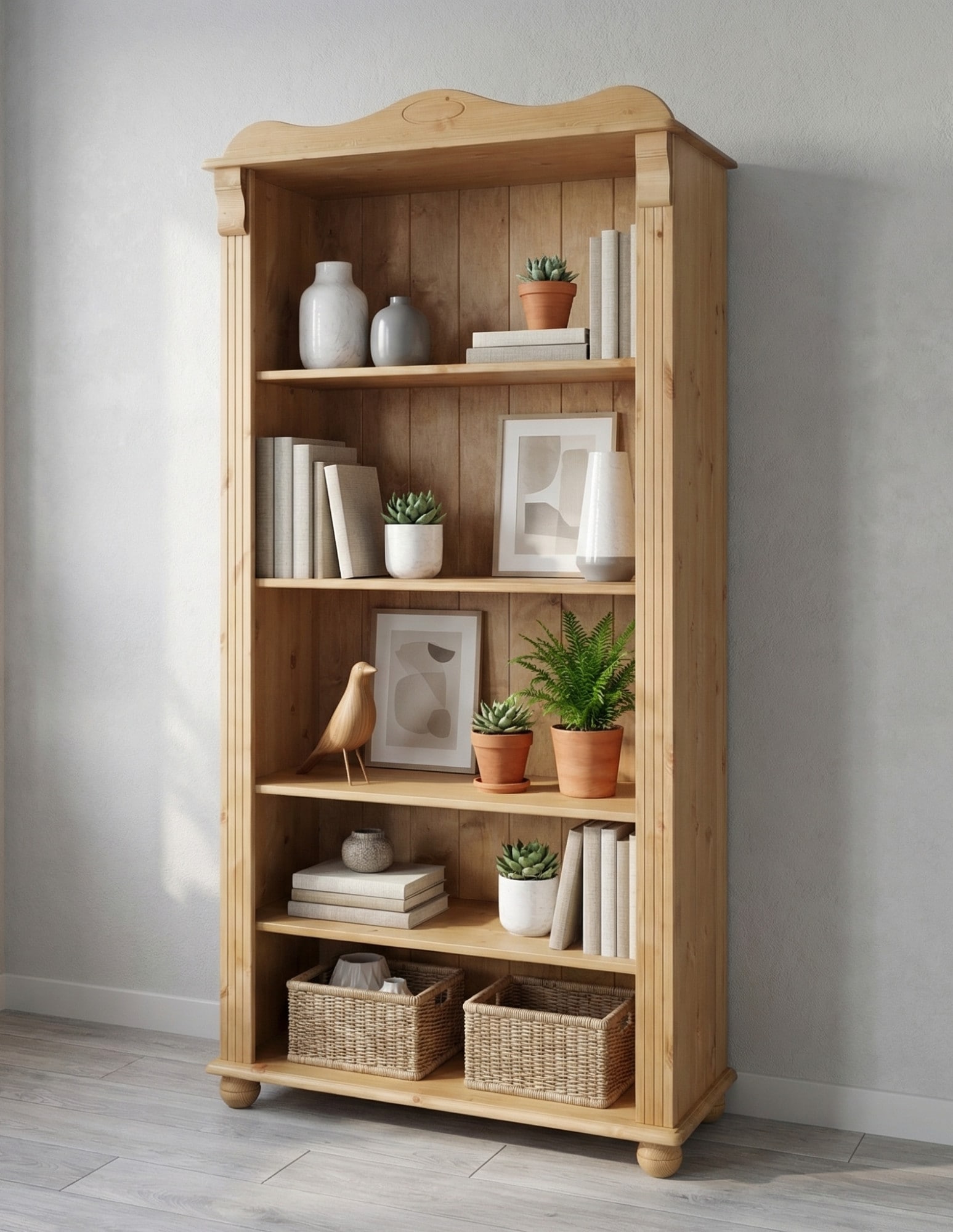 OTTO home Bücherregal »Adele, Standregal, Regal« B/T/H:,  aus massiver Kiefer, Breite 92 cm, FSC®