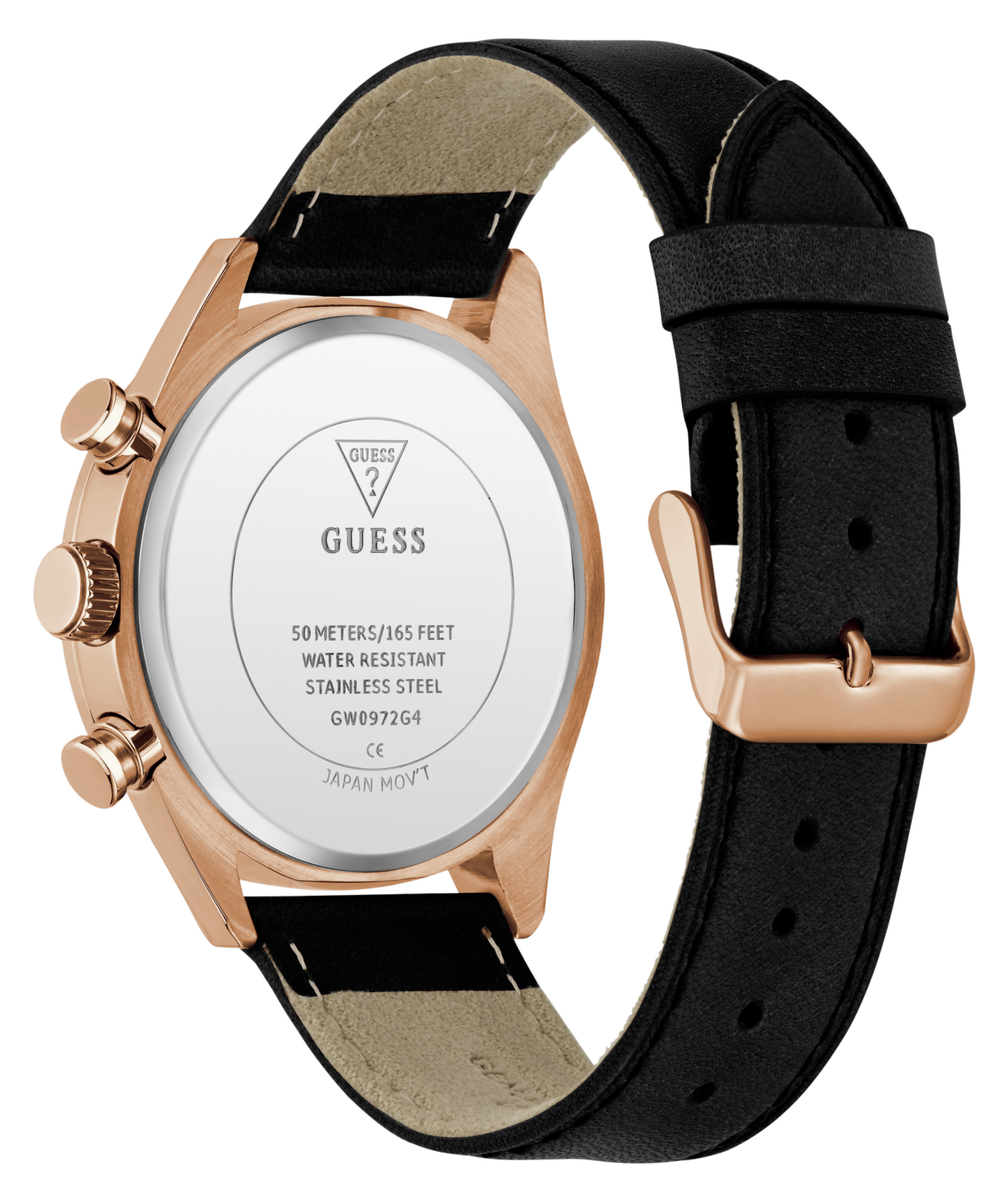Guess Multifunktionsuhr »DAWSON«, Quarzuhr, Armbanduhr, Herrenuhr, Lederarmband