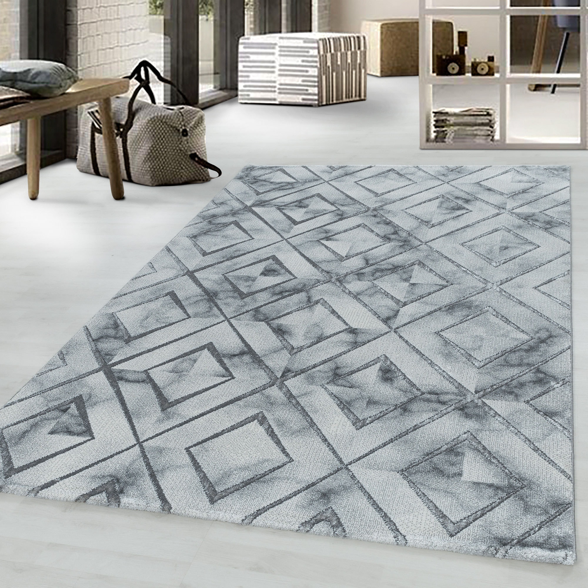 Ayyildiz Teppiche Teppich »NAXOS 3811«, rechteckig, 12 mm Höhe, Wohnzimmer günstig online kaufen
