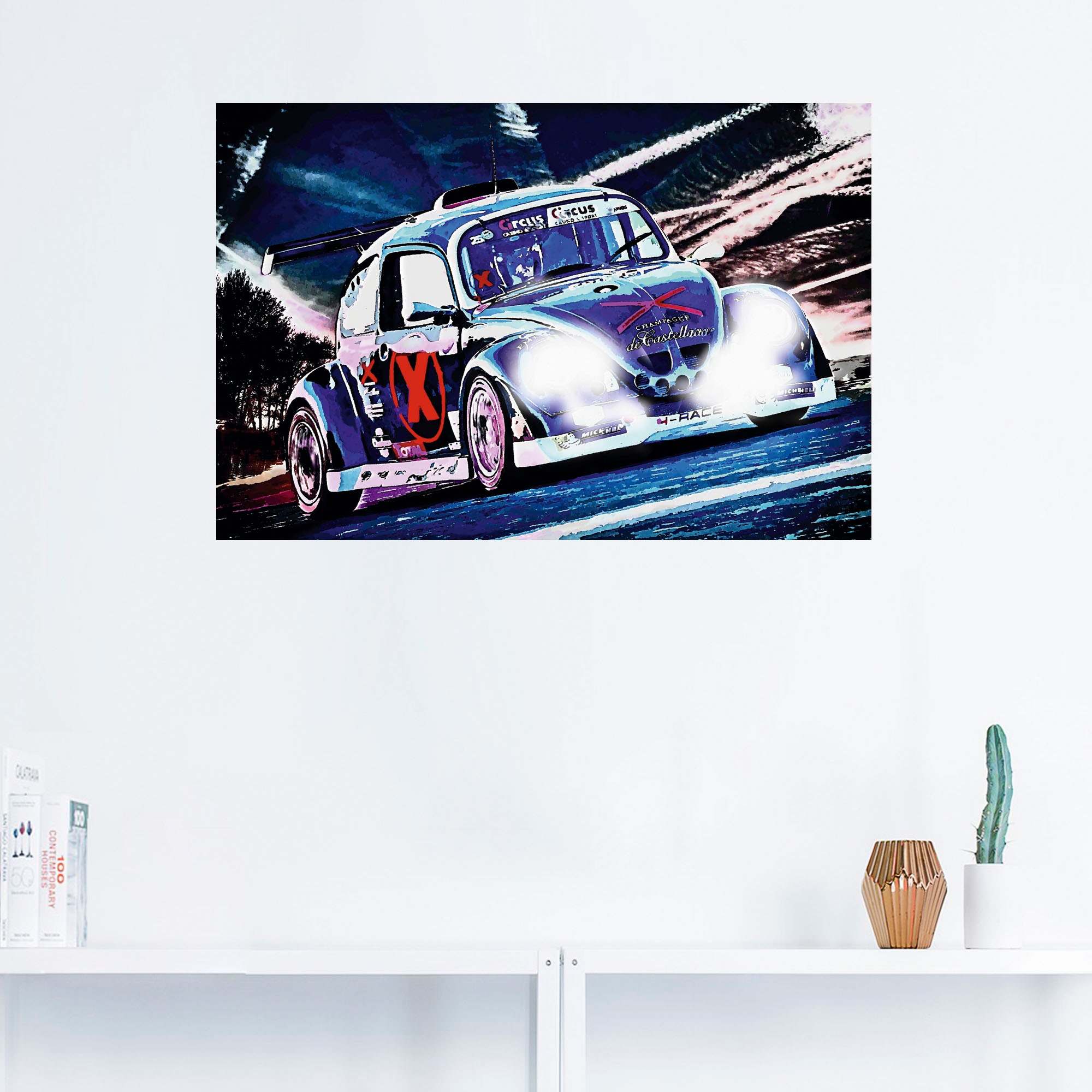 Artland Wandbild »Käfer Funcup Spa 2017«, Auto, (1 St.), als Alubild, Outdoorbild, Leinwandbild, Poster, Wandaufkleber