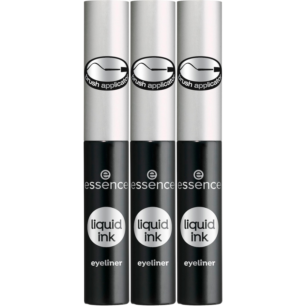 Essence Eyeliner »liquid ink eyeliner«, (Set, 3 tlg.)